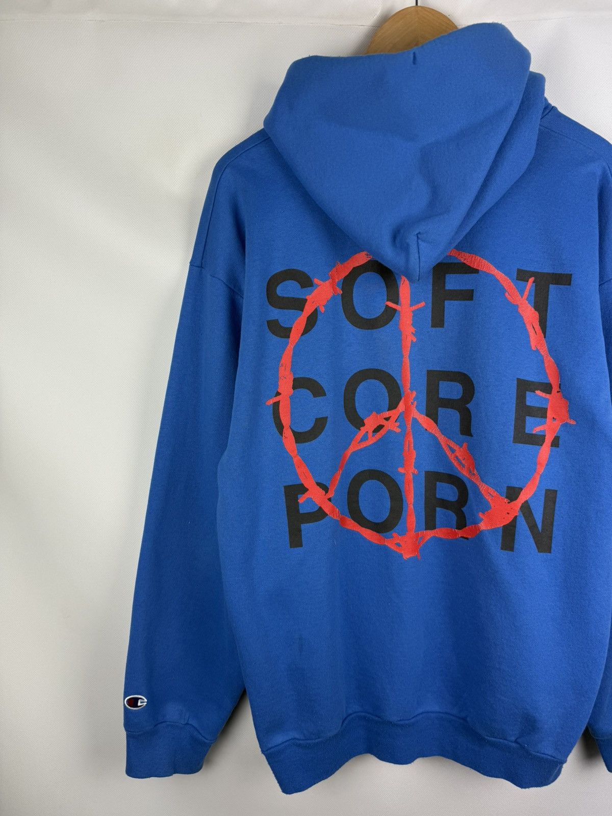 Champion × Pleasures Pleasures Champion Soft Core Porn Big Logo Hoodie Pullover Size US L / EU 52-54 / 3 - 16 Thumbnail
