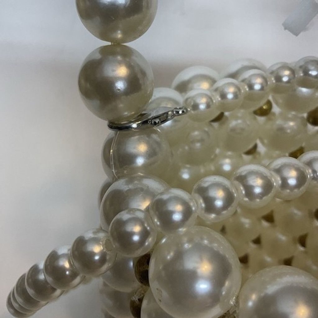 The Unbranded Brand NWOT Faux Pearls Beaded Basket Crossbody Evening Purse Bag Size ONE SIZE - 3 Thumbnail