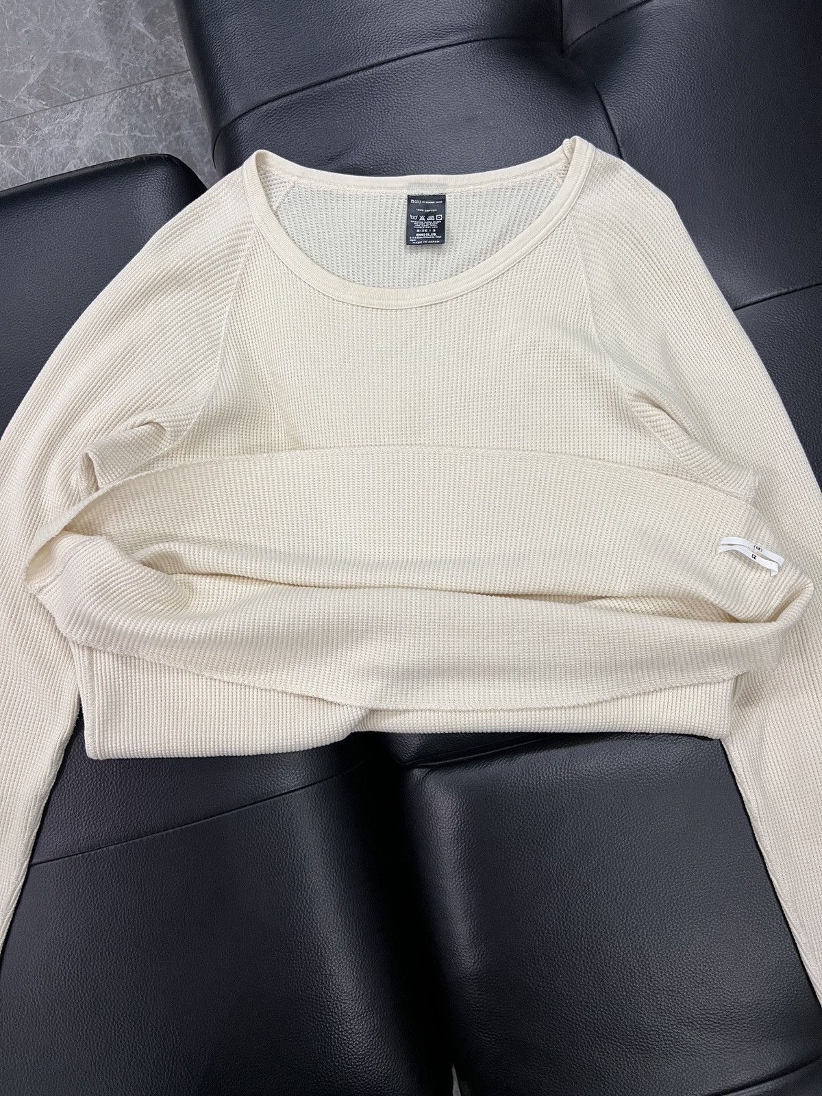 Number (N)ine Number (N)ine by N(n) Waffle Knit Long Sleeve Top Size US L / EU 52-54 / 3 - 5 Thumbnail