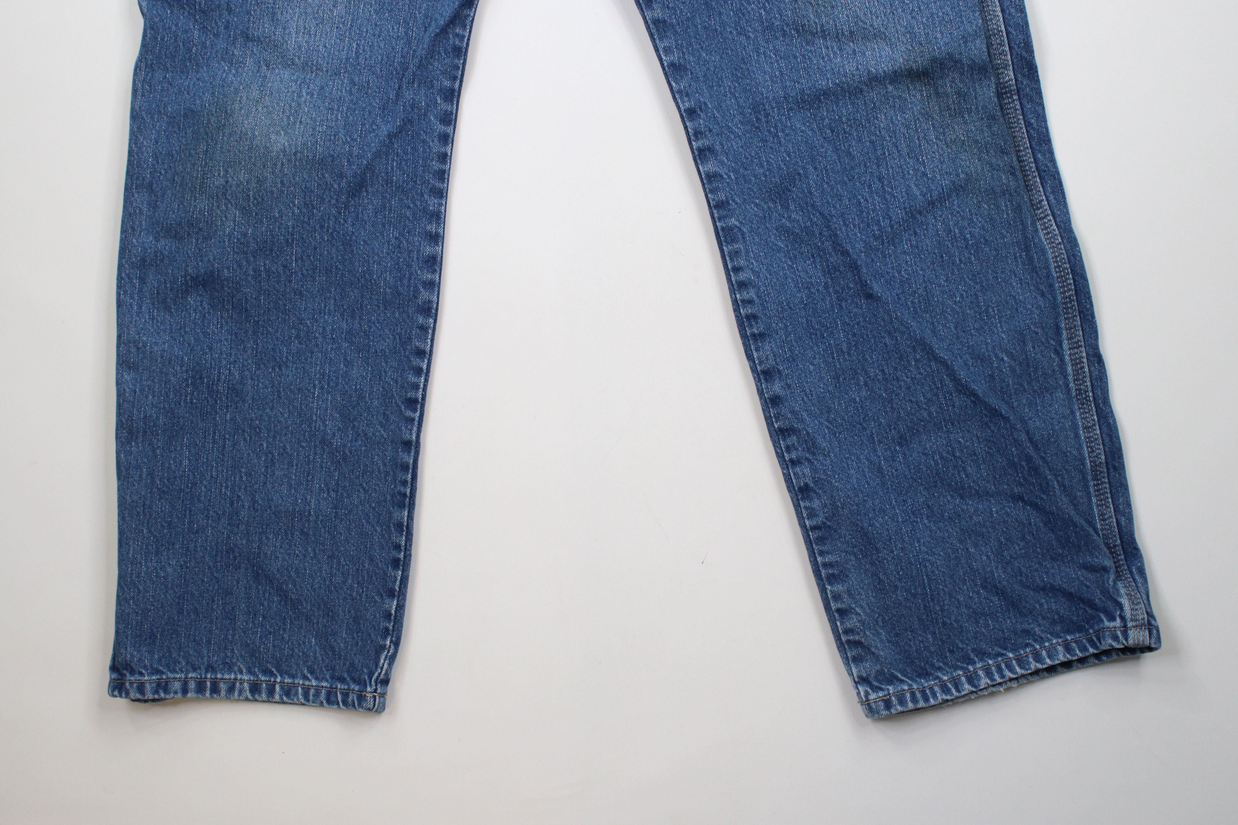 Dickies × Vintage Vintage Y2K Dickies Spell Out Wide Leg Dungaree Denim Jeans Size US 38 / EU 54 - 4 Thumbnail