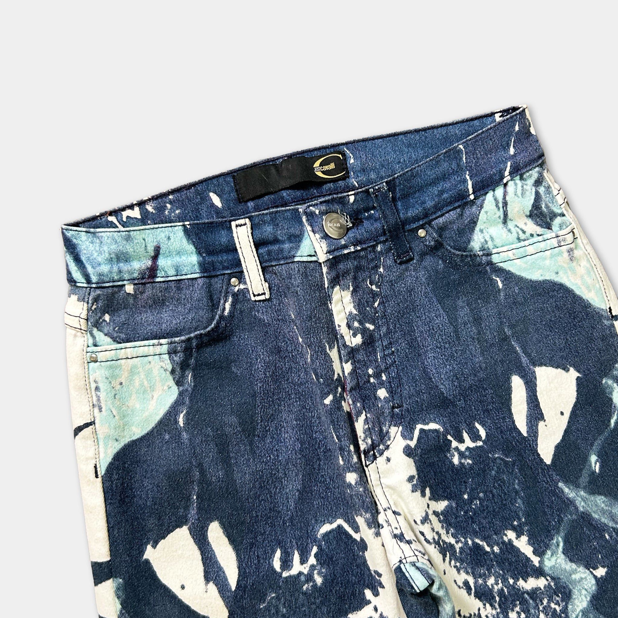 Just Cavalli Just Cavalli 00's Floral Print Jeans Size 27" / US 4 / IT 40 - 2 Thumbnail