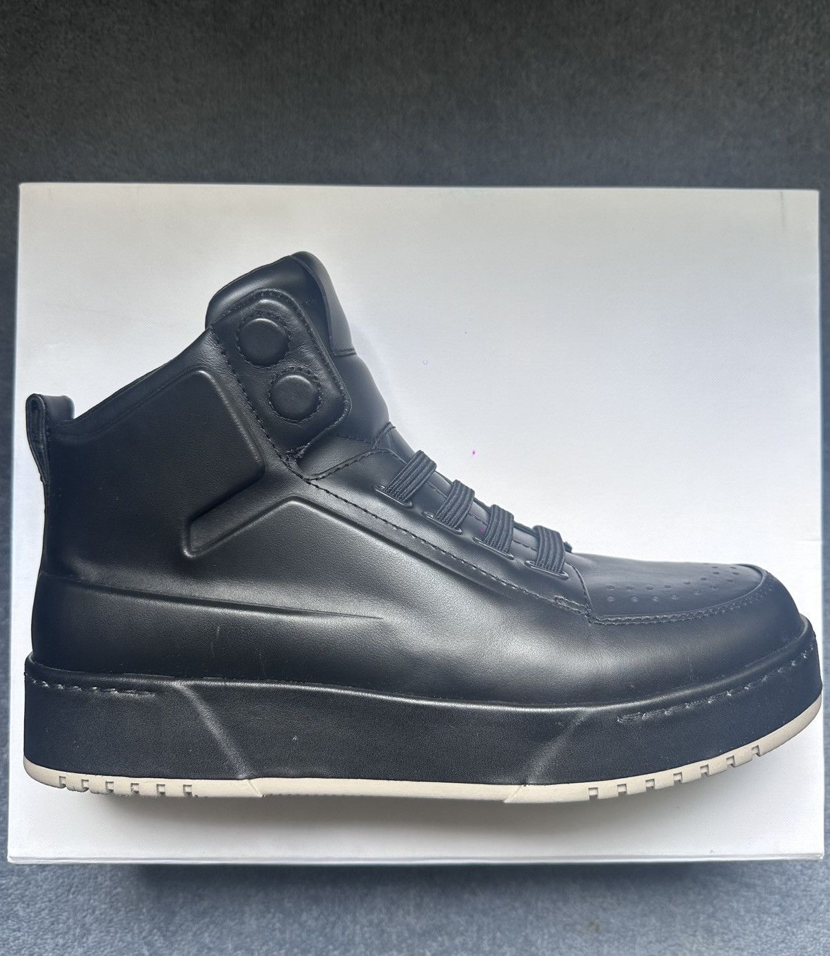 3.1 Phillip Lim 3.1 Phillip Lim High Top Calfskin Leather Sneakers Size US 10.5 / EU 43-44 - 5 Thumbnail