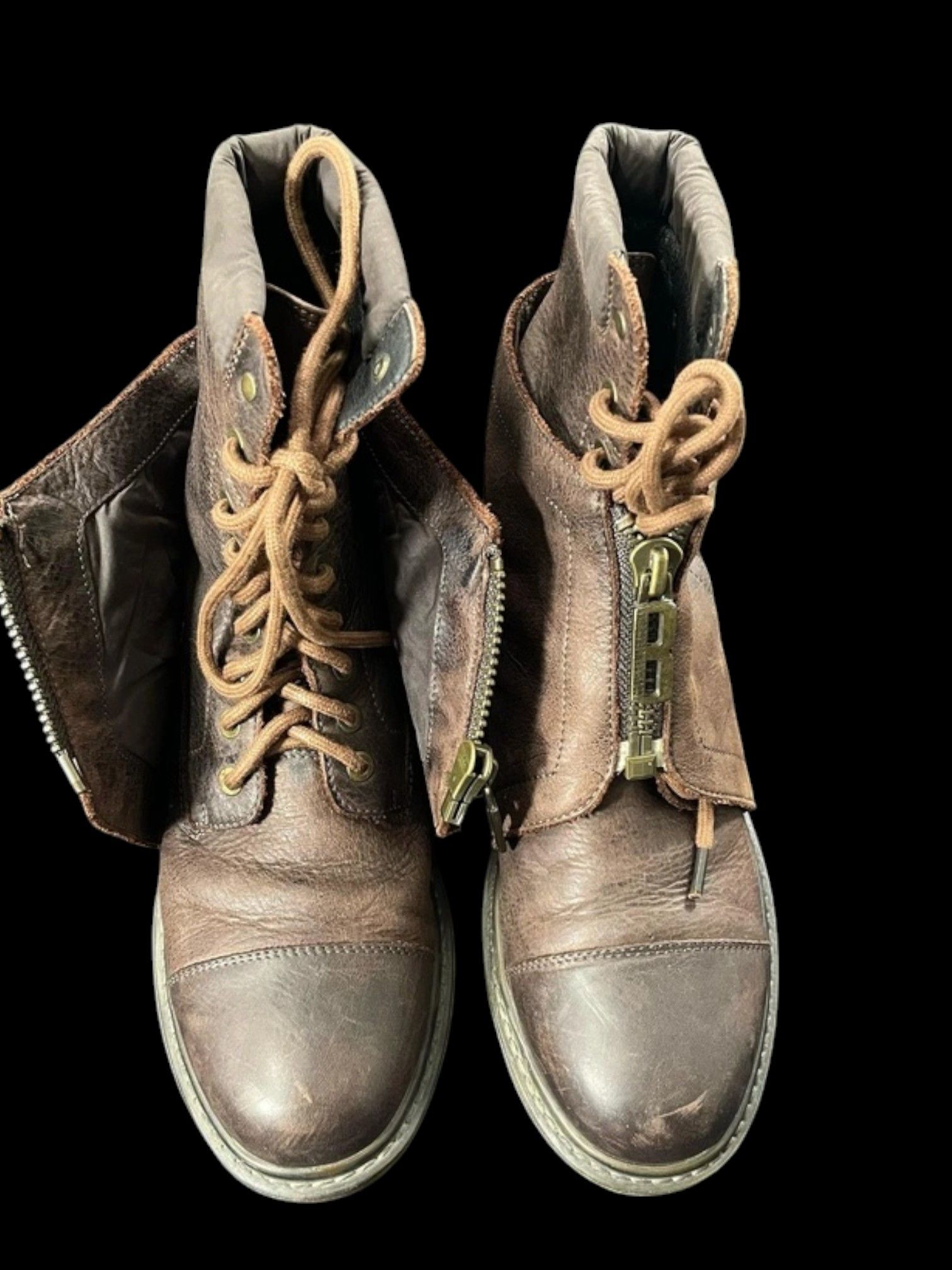Dirk Bikkembergs Dirk Bikkembergs Double Layer Leather Combat Boots Size US 8 / IT 38 - 4 Thumbnail