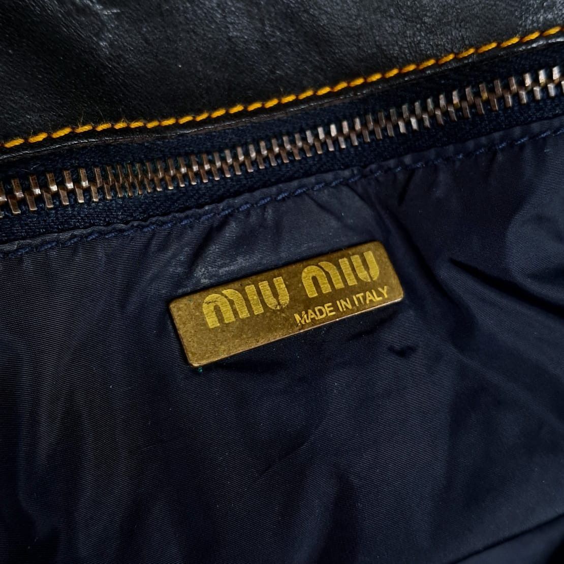 Miu Miu Authentic Miu Miu Denim Bag with Leather Strap Size ONE SIZE - 5 Thumbnail