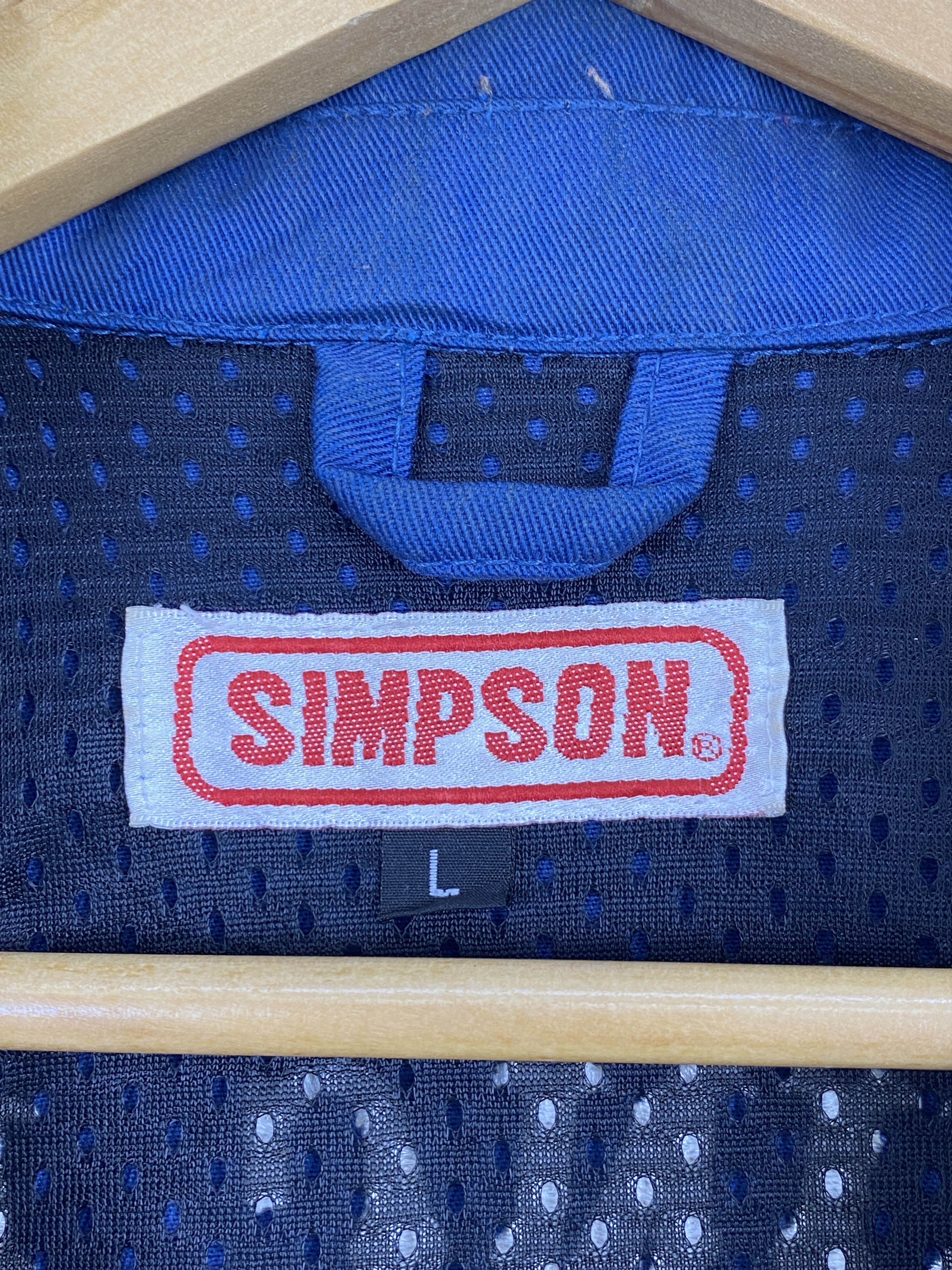 Vintage Vintage Simpson U.S.A Motorcycle Denim Jacket J1751 Size US L / EU 52-54 / 3 - 5 Thumbnail