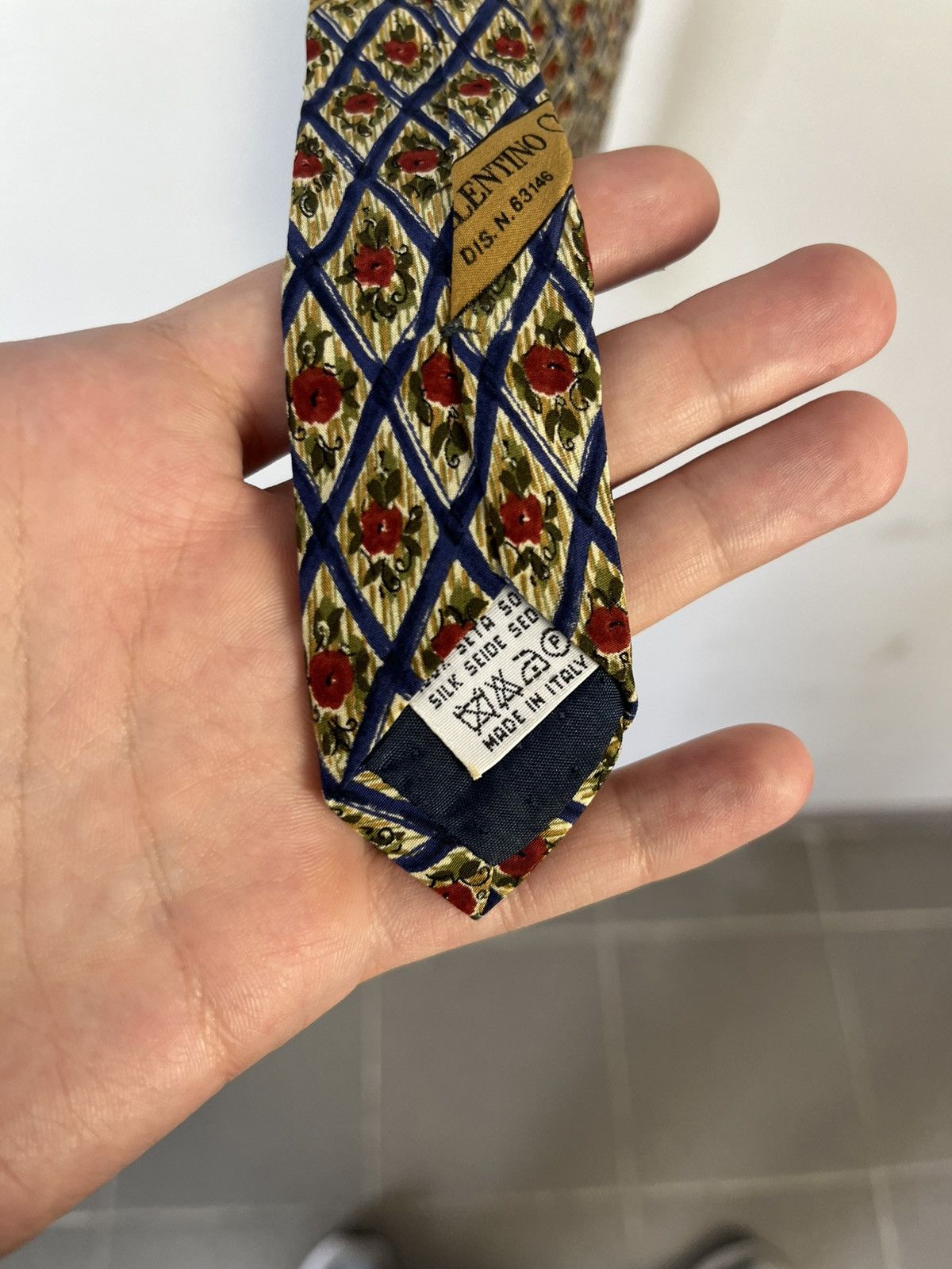 Valentino × Vintage Valentino Vintage Floral Silk Tie Made in Italy Size ONE SIZE - 7 Thumbnail