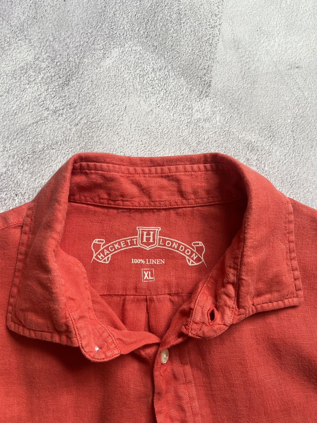 Hackett Hackett Linen Shirt Men's XL Long Sleeve Button-Down Red Size US XL / EU 56 / 4 - 8 Thumbnail