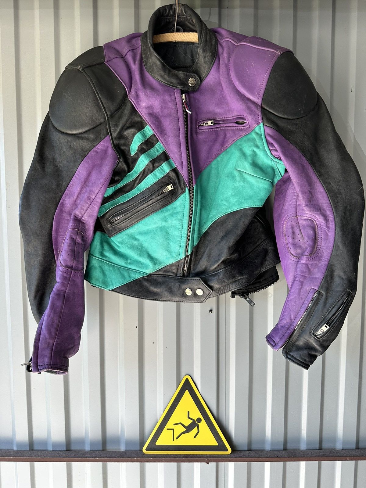 image of Leather Jacket x Racing Genuine Leather Vintage Moto Hype Jacket, Women's (Size Small)