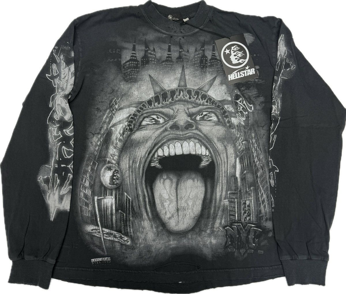 HELLSTAR Hellstar Liberty Long Sleeve T-shirt Size US XS / EU 42 / 0 - 1 Thumbnail