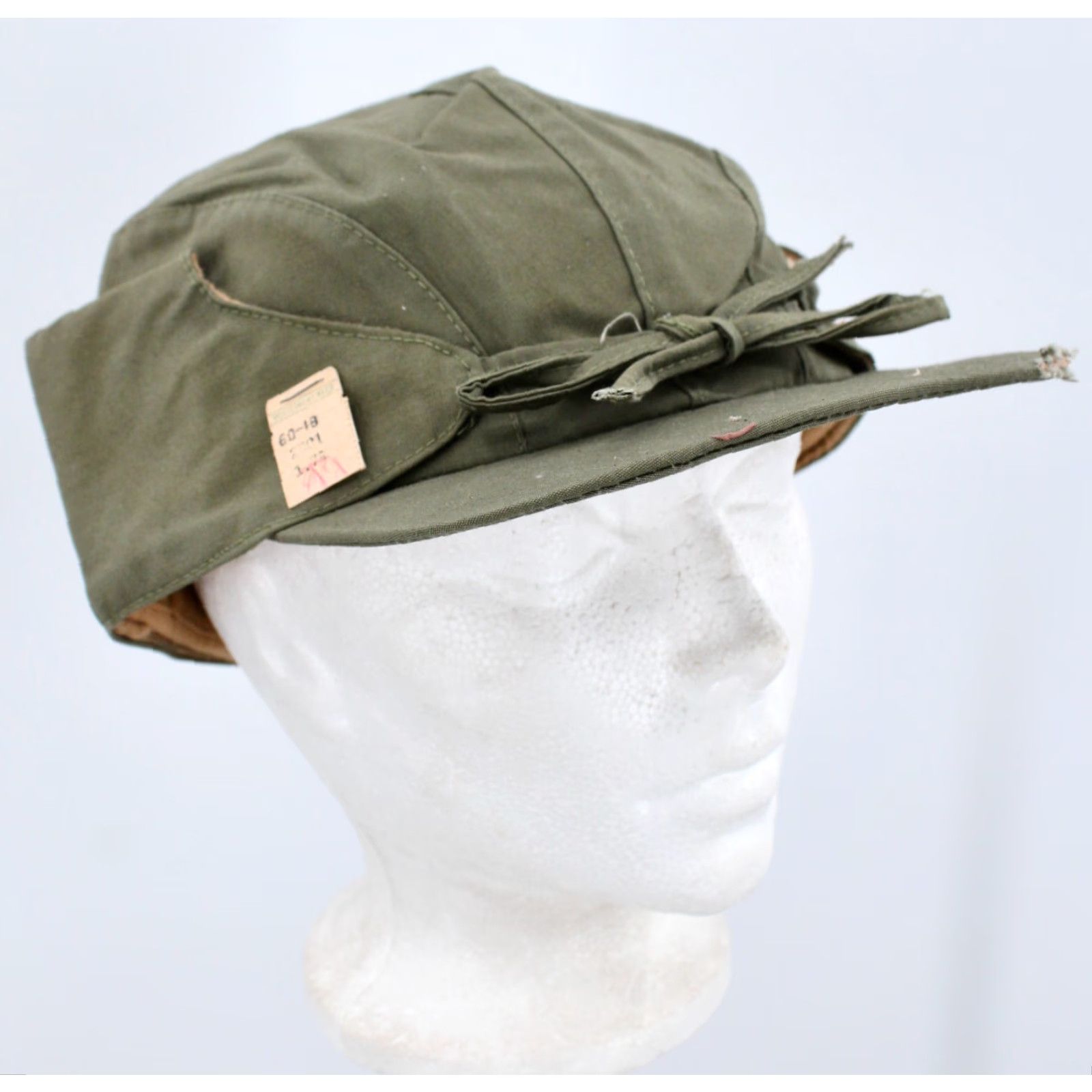 Vintage VINTAGE Men's VTG NOS 1930s Olive Green Hunter Outdoor Cap Sz 7 1/4 Hat 30s Cap Mens Green 30s Size ONE SIZE - 5 Thumbnail