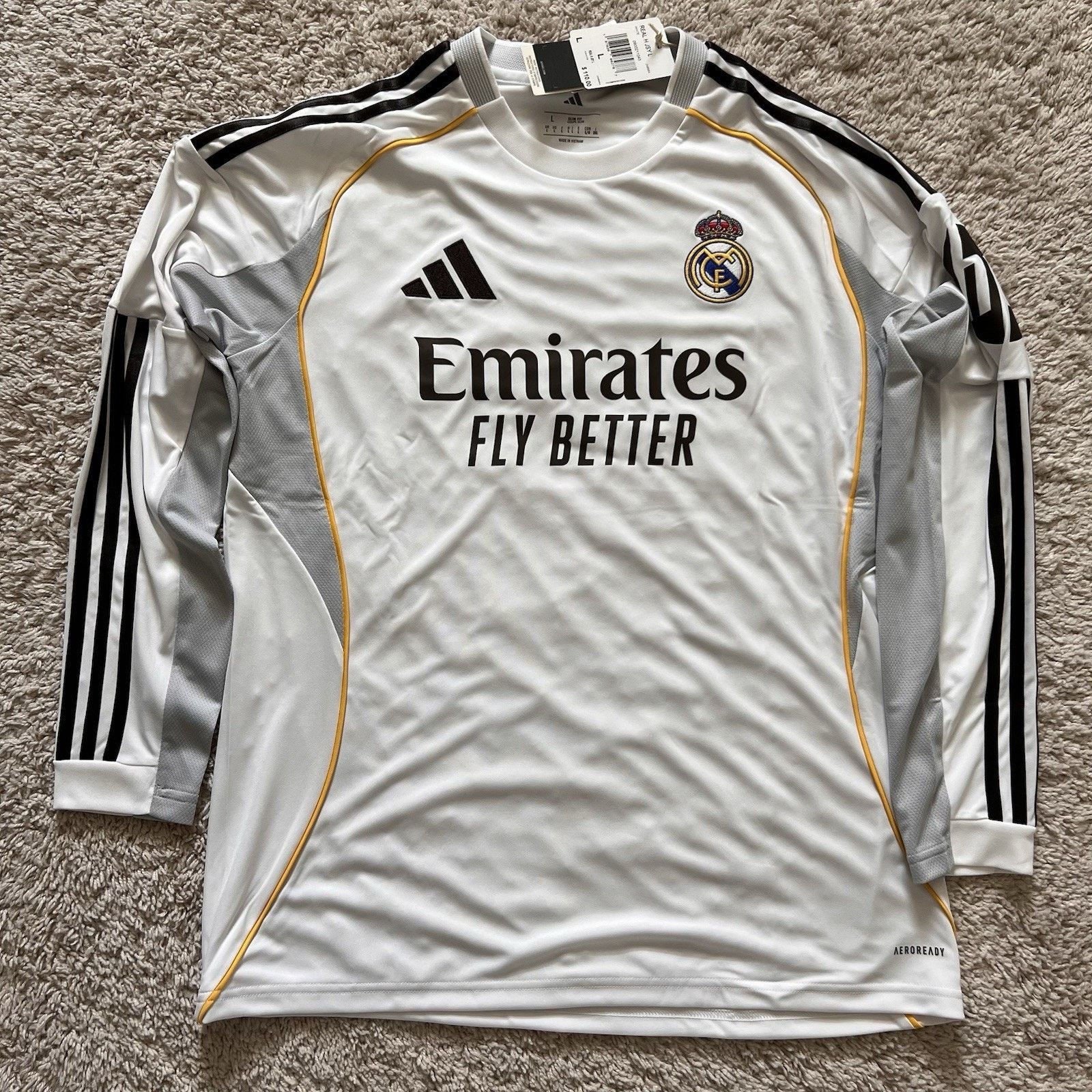 Adidas Adidas Real Madrid 25/26 Home Soccer Jersey Size Large NWT Size US L / EU 52-54 / 3 - 6 Thumbnail