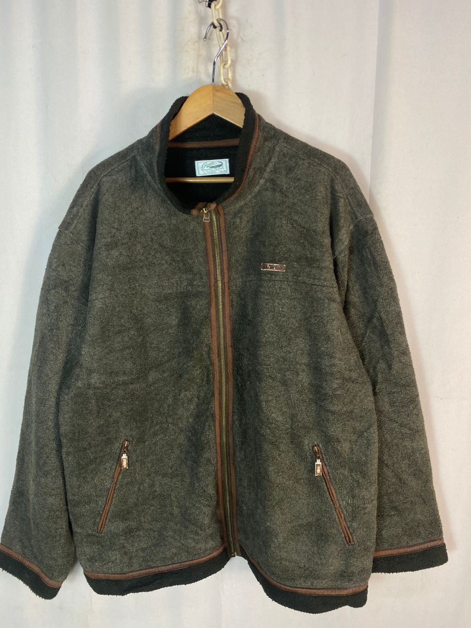Japanese Brand × Vintage Vintage crocodile fleece zipper jacket Size US L / EU 52-54 / 3 - 1 Thumbnail