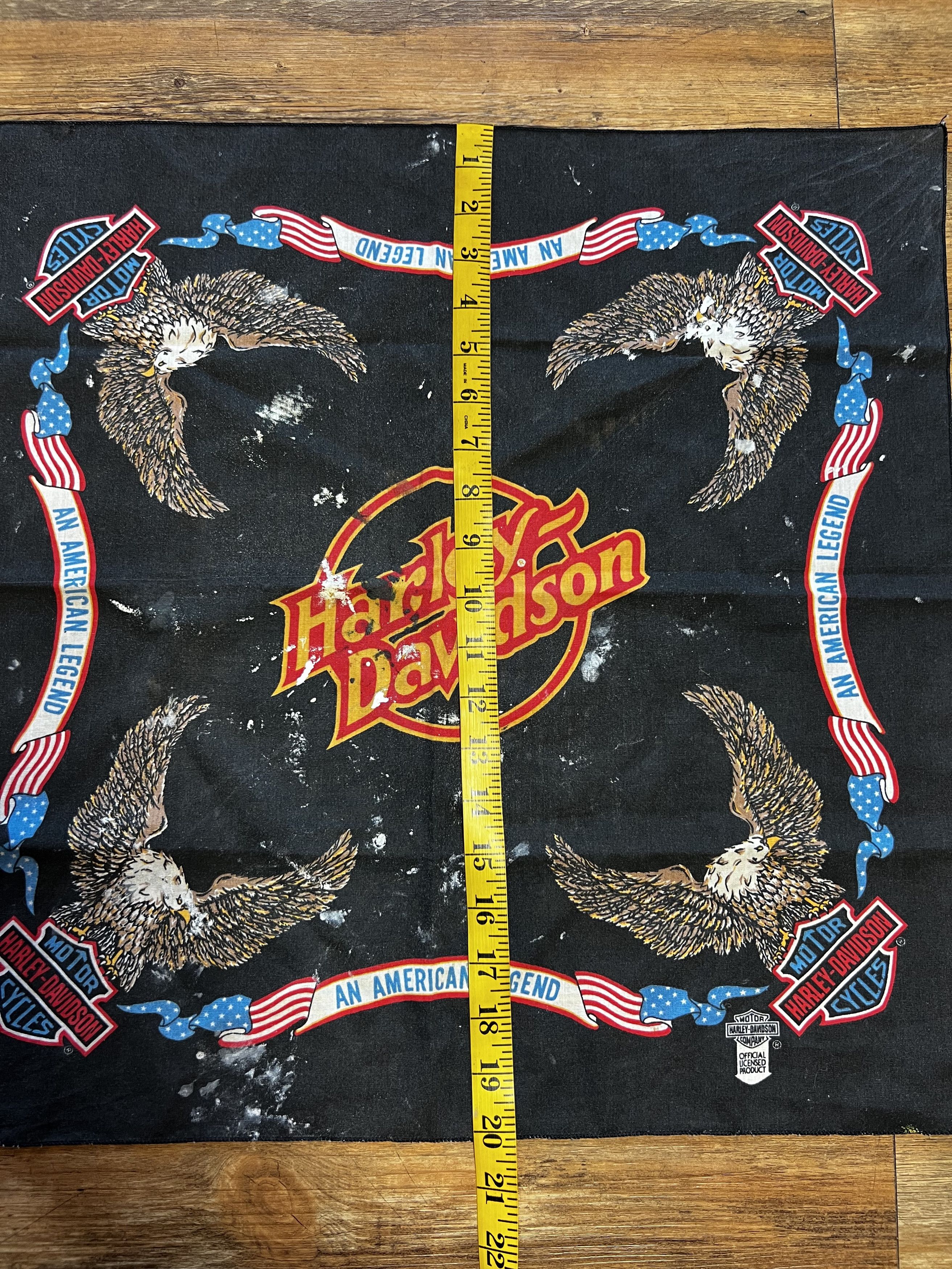 Harley Davidson Vintage 80s Official Harley Davidson American Legend Bandana Size ONE SIZE - 8 Thumbnail