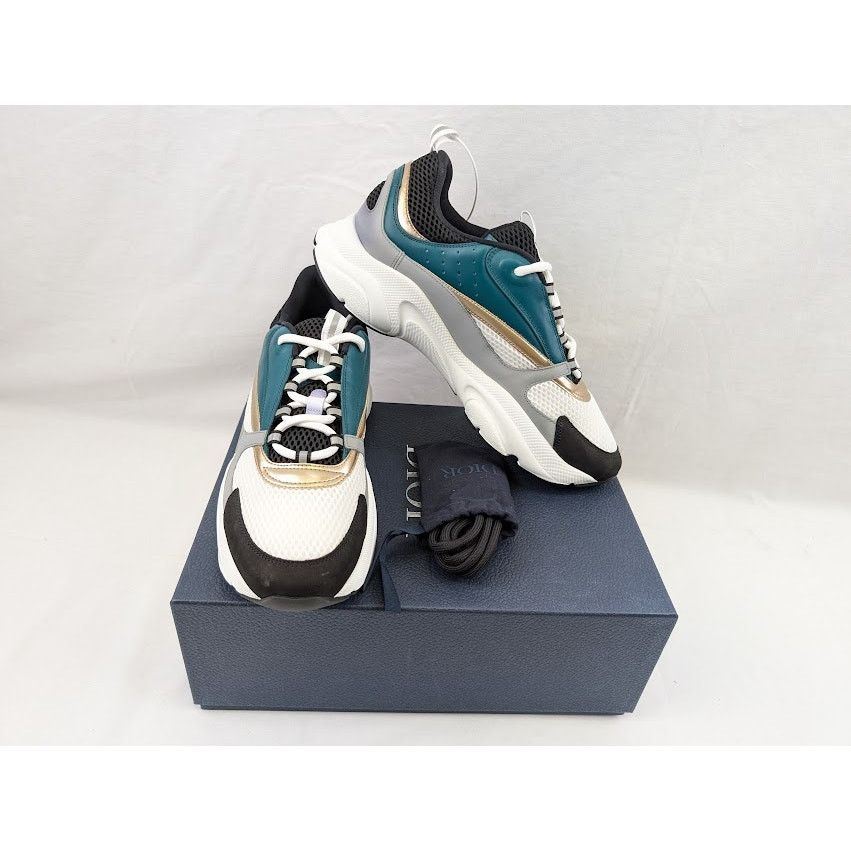 Dior o1rshd1 B22 Calf Mesh Sneakers in Water Green Size US 13 / EU 46 - 21 Thumbnail