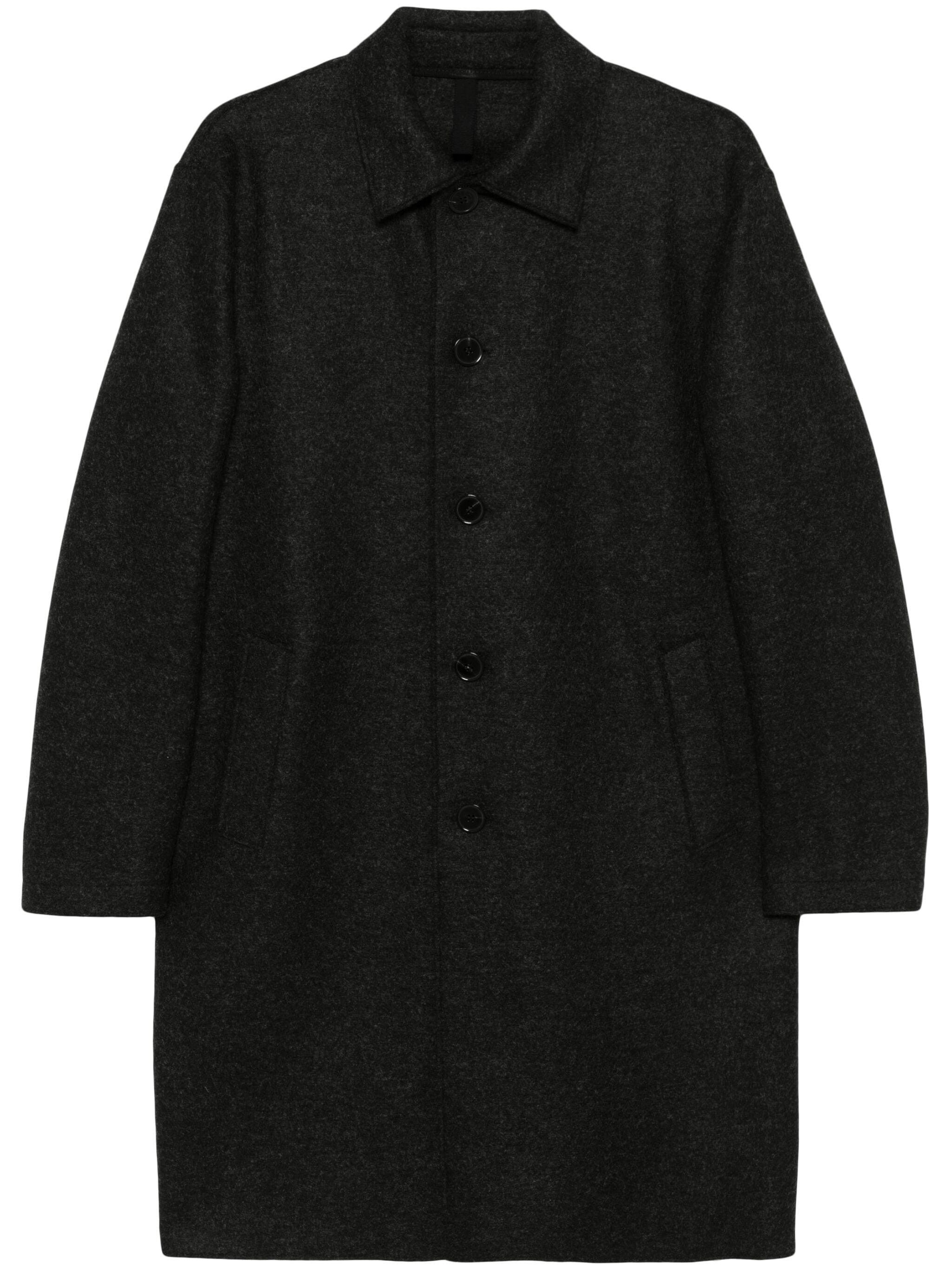Harris Wharf London o1s22i1n1024 Single-Breasted Pressed Wool Coat in Dark Grey Size US M / EU 48-50 / 2 - 1 Thumbnail