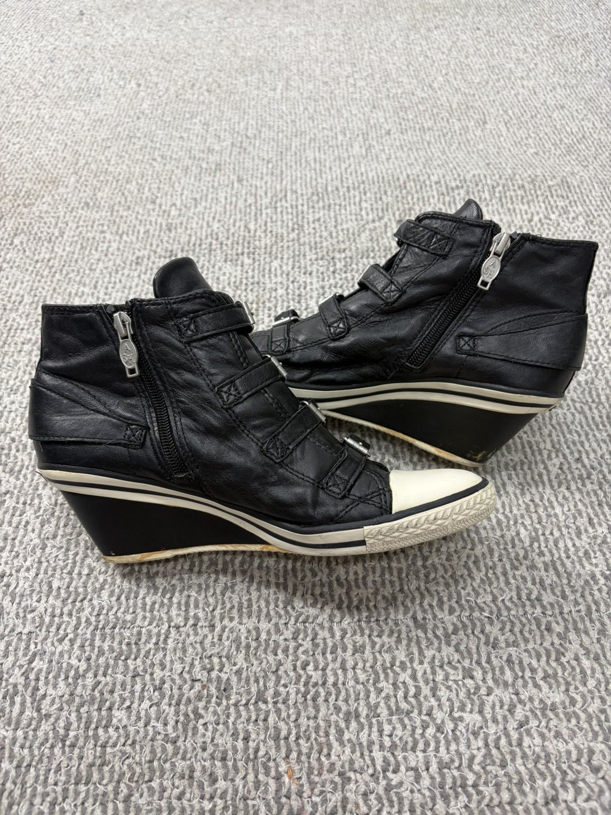 ASH Ash Wedge Genial Buckled Leather Size 39 Size US 9 / IT 39 - 7 Thumbnail