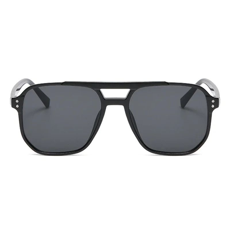 Jewelry Black Gray Square Sunglasses Retro Size ONE SIZE - 4 Thumbnail