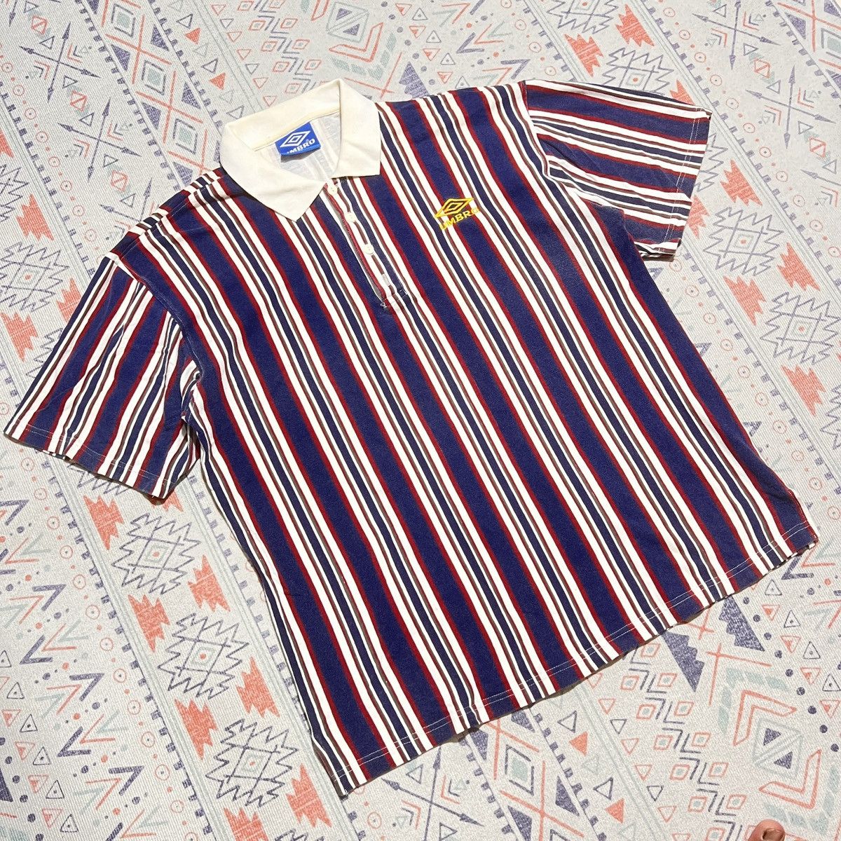 Umbro Umbro vintage Stripe Retro polo shirt Size US XL / EU 56 / 4 - 2 Thumbnail