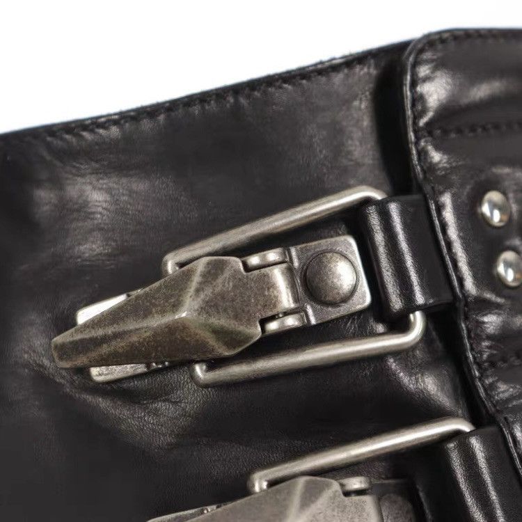 Alexander McQueen Alexander McQueen black leather buckled ski high heel boots Size US 7 / IT 37 - 5 Thumbnail