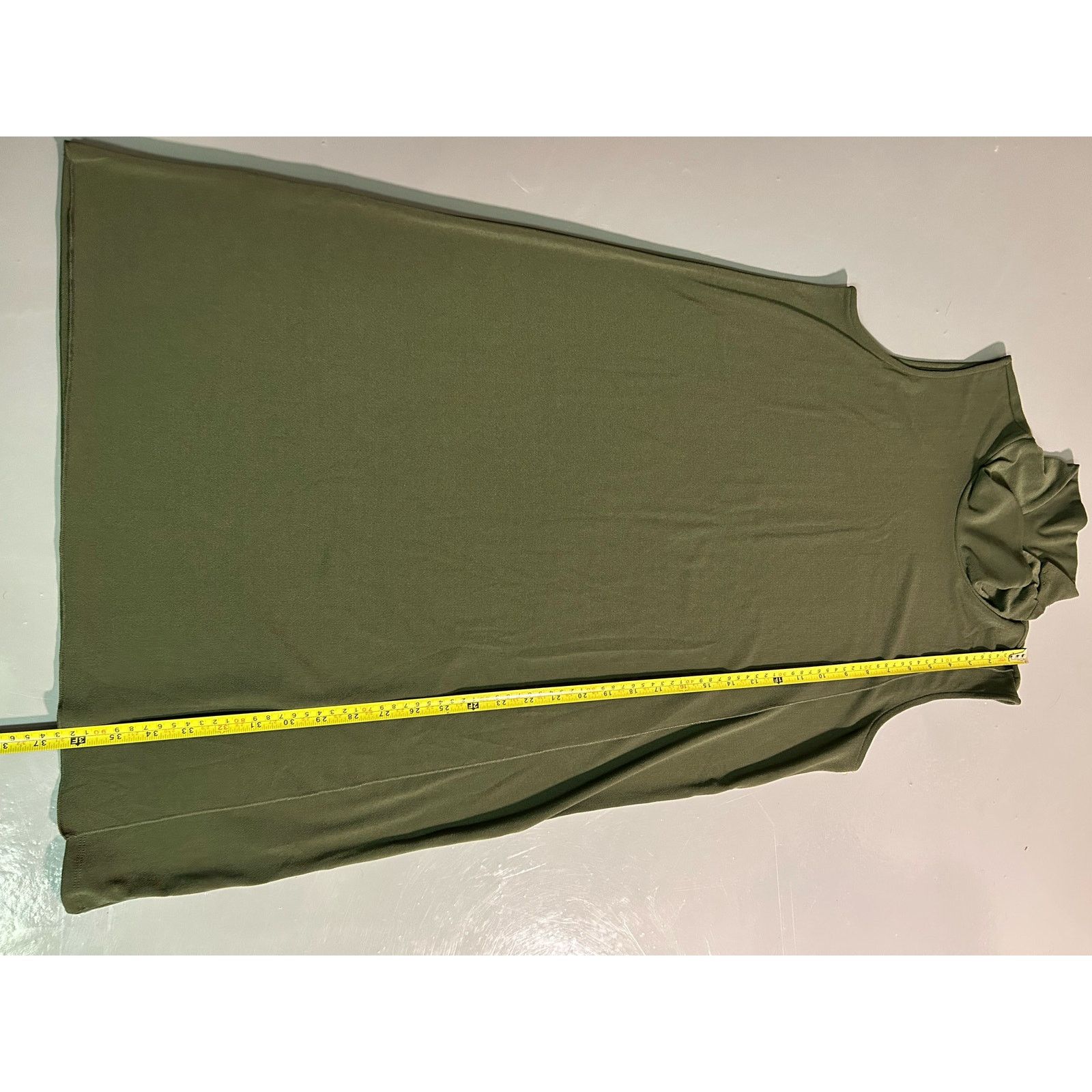 Banana Republic Banana Republic Womens Size L Olive Green Shift Dress Size L / US 10 / IT 46 - 4 Thumbnail