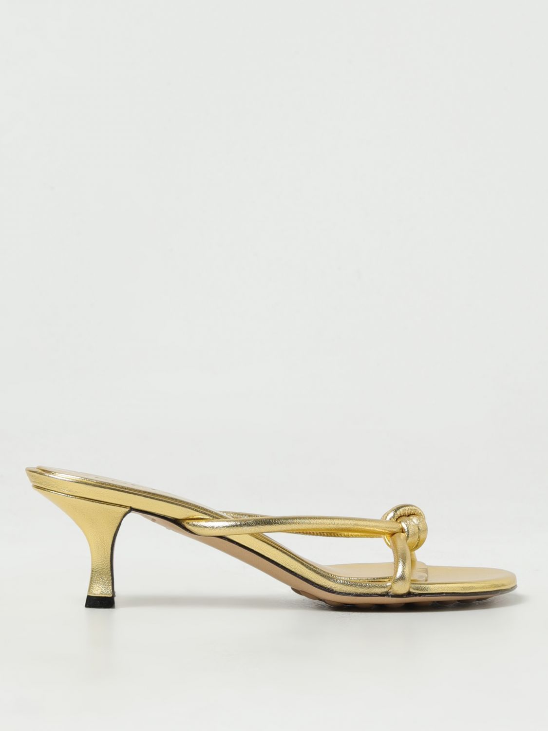 image of Bottega Veneta Heel Shoesed Sandals Woman Gold, Women's (Size 7)