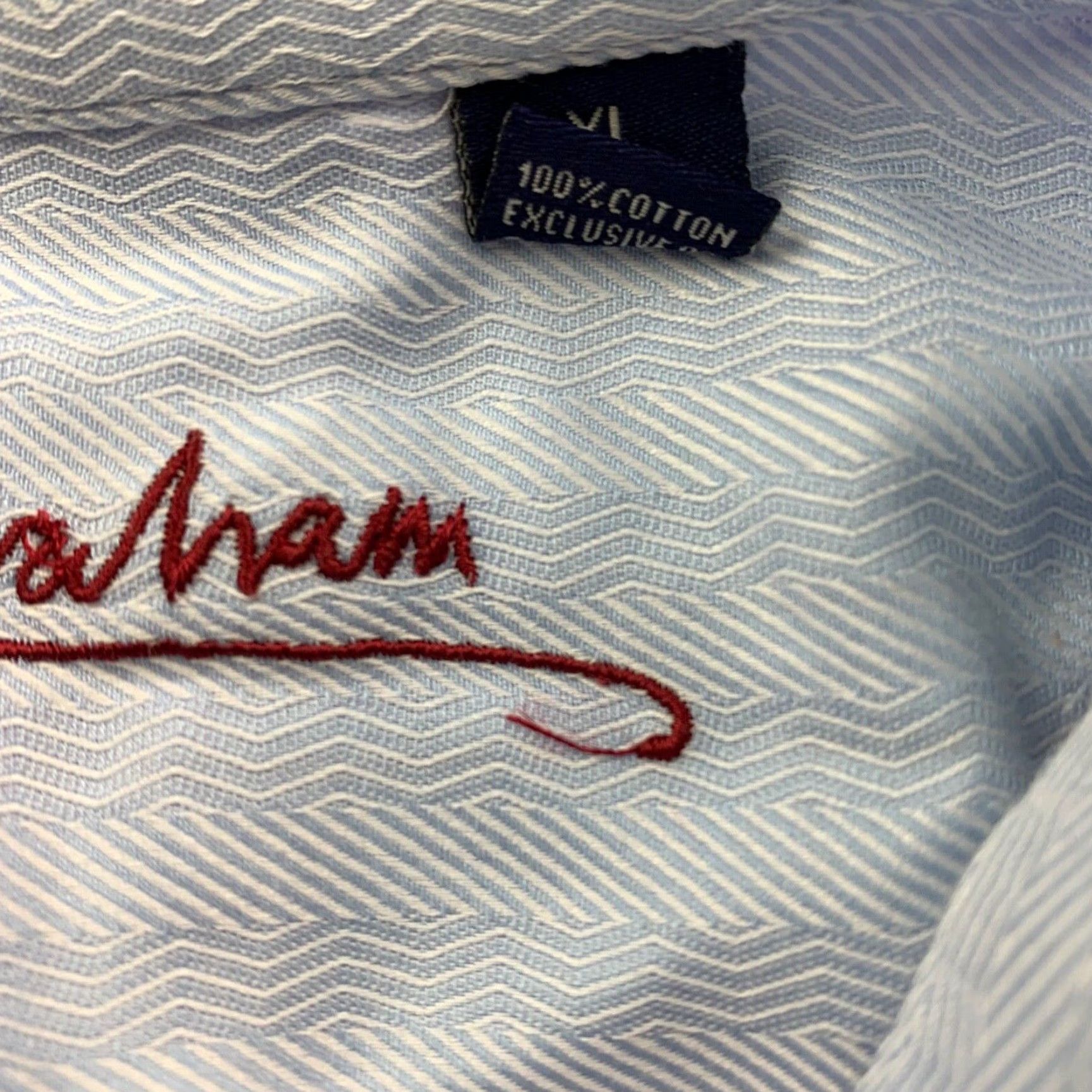 Robert Graham Button-Up Shirt XL Purple/Blue Stripe Flip Cuff Long Sleeve 100% Cotton Mens