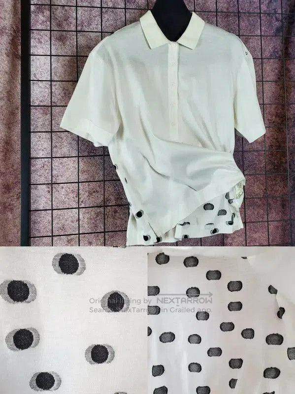 Dior Dior Men's White Summer Cotton Polka Dot Top . Size US M / EU 48-50 / 2 - 3 Thumbnail