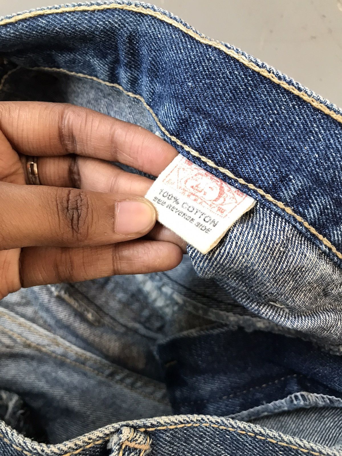 Japanese Brand × Vintage Vintage Evisu inspired seagull buckle belt straight denim Size US 30 / EU 46 - 8 Thumbnail
