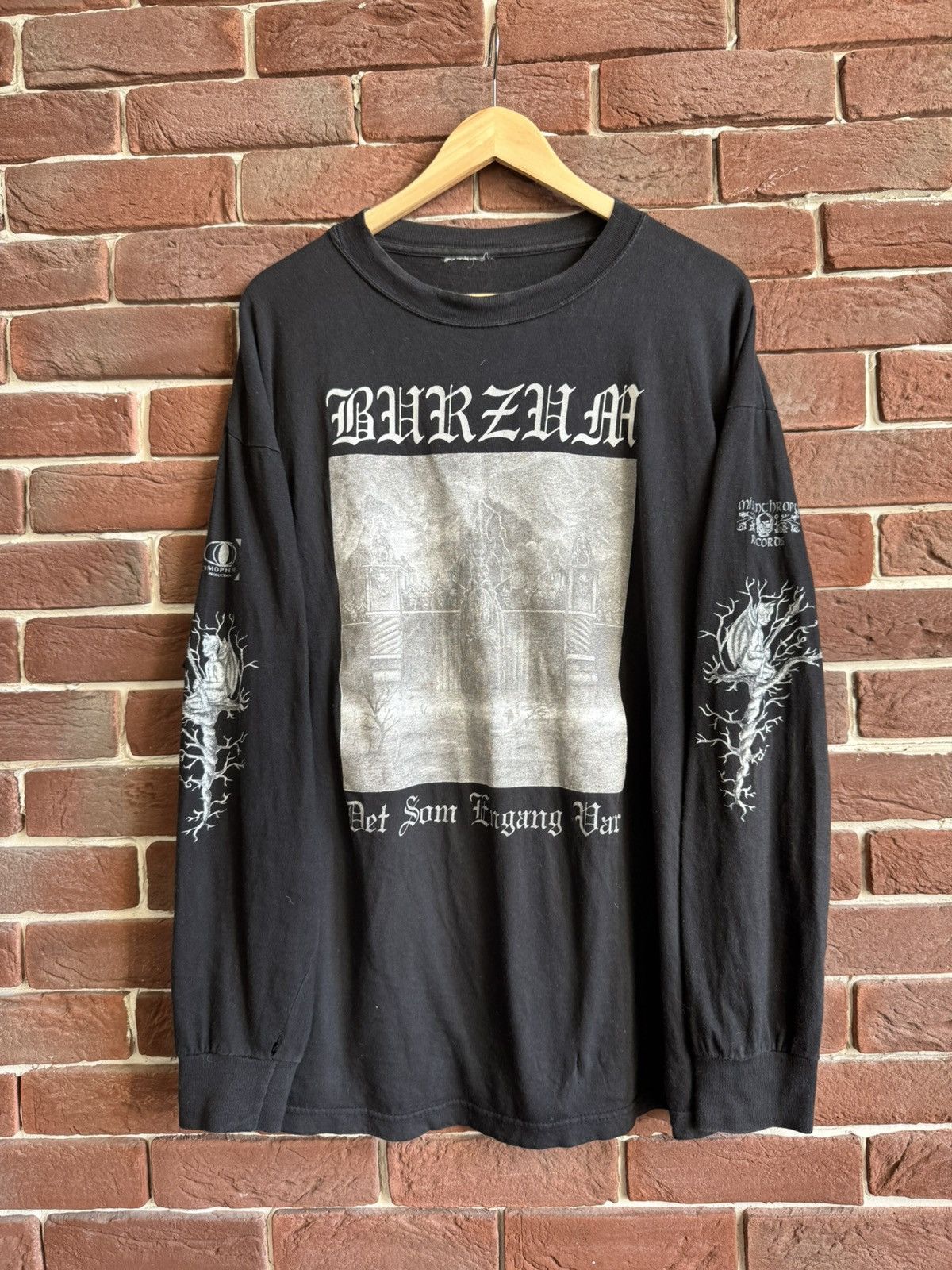 Band Tees Vintage 90s Burzum Det Som Var Black Metal Band Tshirt Rare Size US XL / EU 56 / 4 - 1 Thumbnail