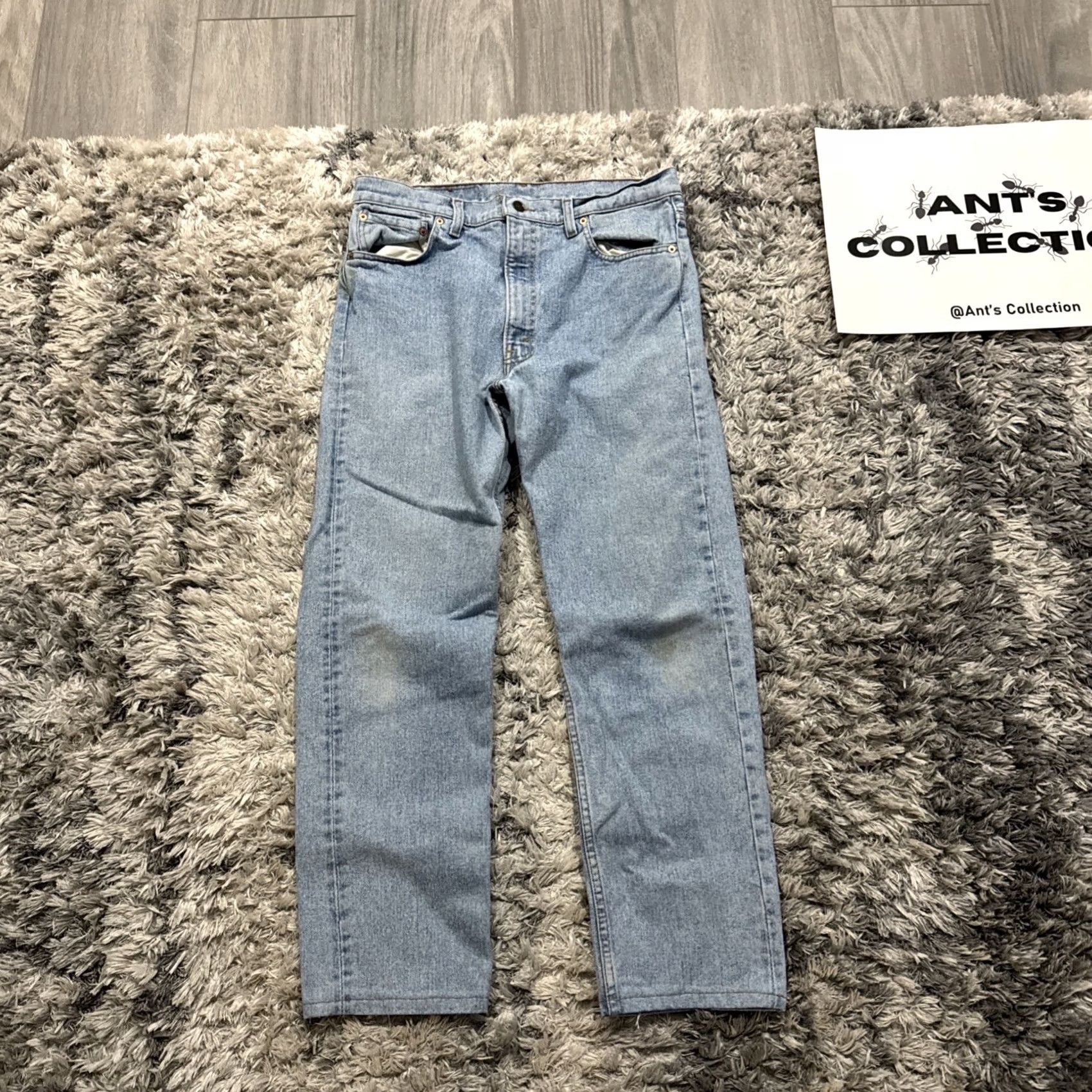 Levi's Vintage Levi’s 505 Jeans 90’s Denim Straight Fit Workwear Blue Men’s Size 36x28 Size US 36 / EU 52 - 7 Thumbnail