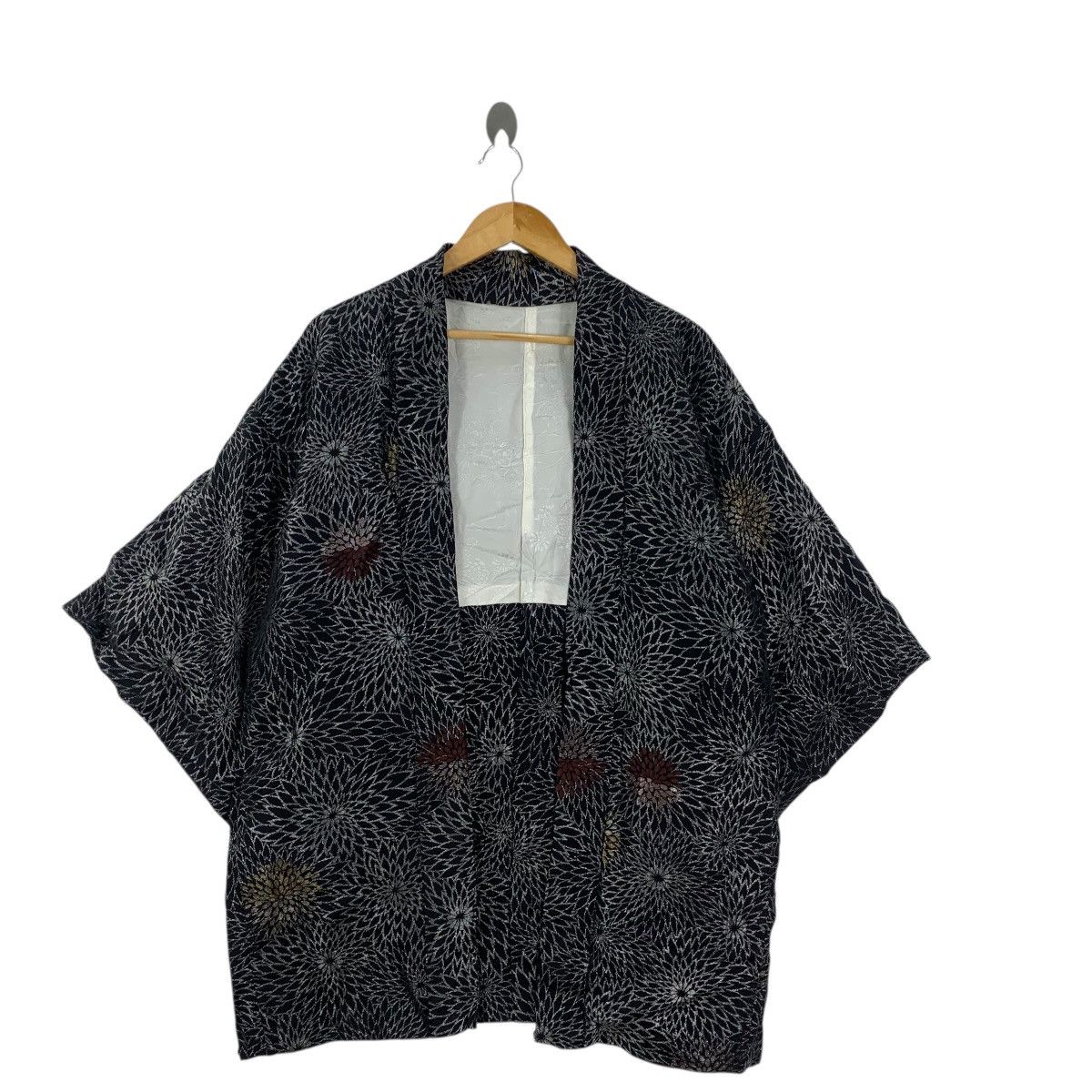 Vintage Vintage 70s KIMONO JAPAN HAORI Geometric Traditional Geisha Size XXL / US 16-18 / IT 52-54 - 4 Thumbnail