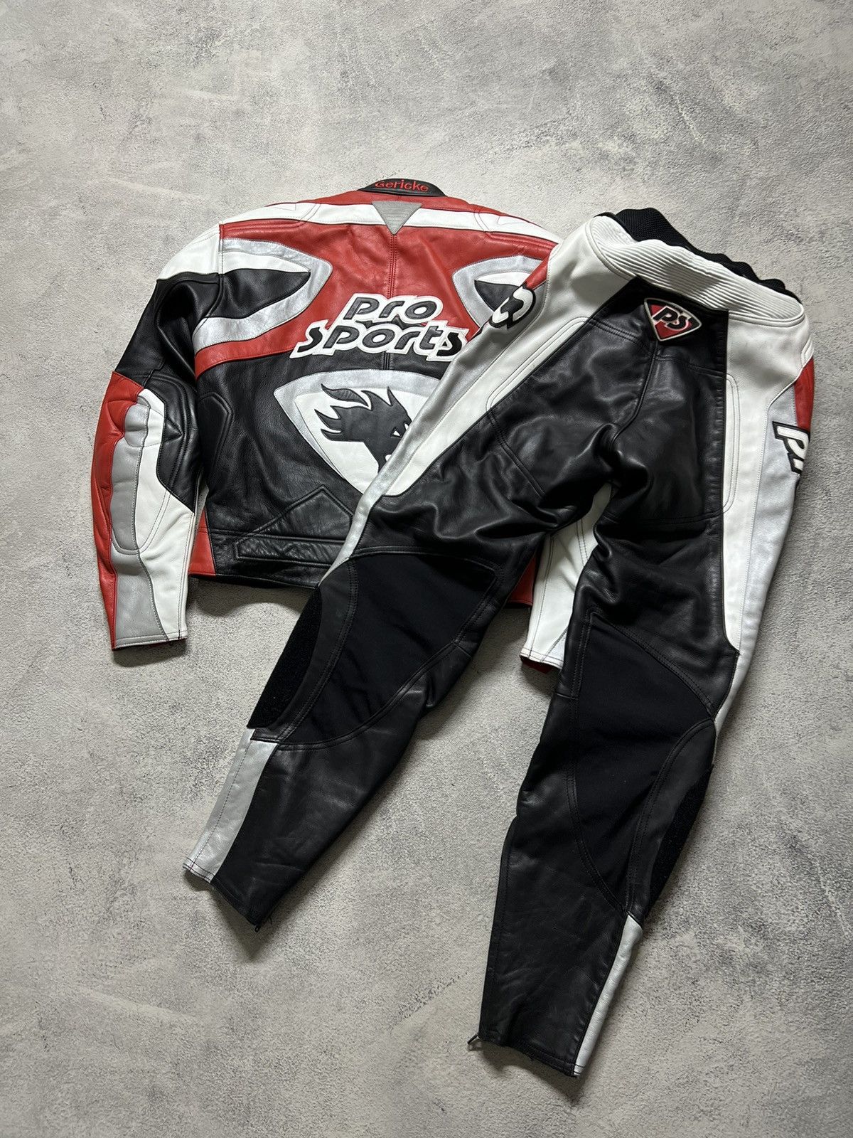 Hein Gericke Vintage ProSports Racing Moto Leather Suit Jacket+Pants 90’s Size US L / EU 52-54 / 3 - 4 Thumbnail