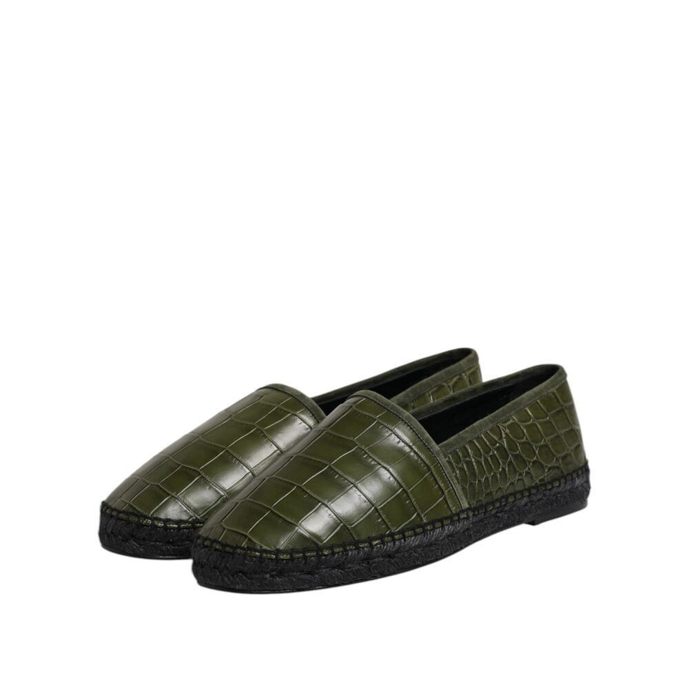 Dolce & Gabbana Dolce & Gabbana Green Exotic Leather Espadrilles Slip On Sho Size US 11 / EU 44 - 4 Thumbnail