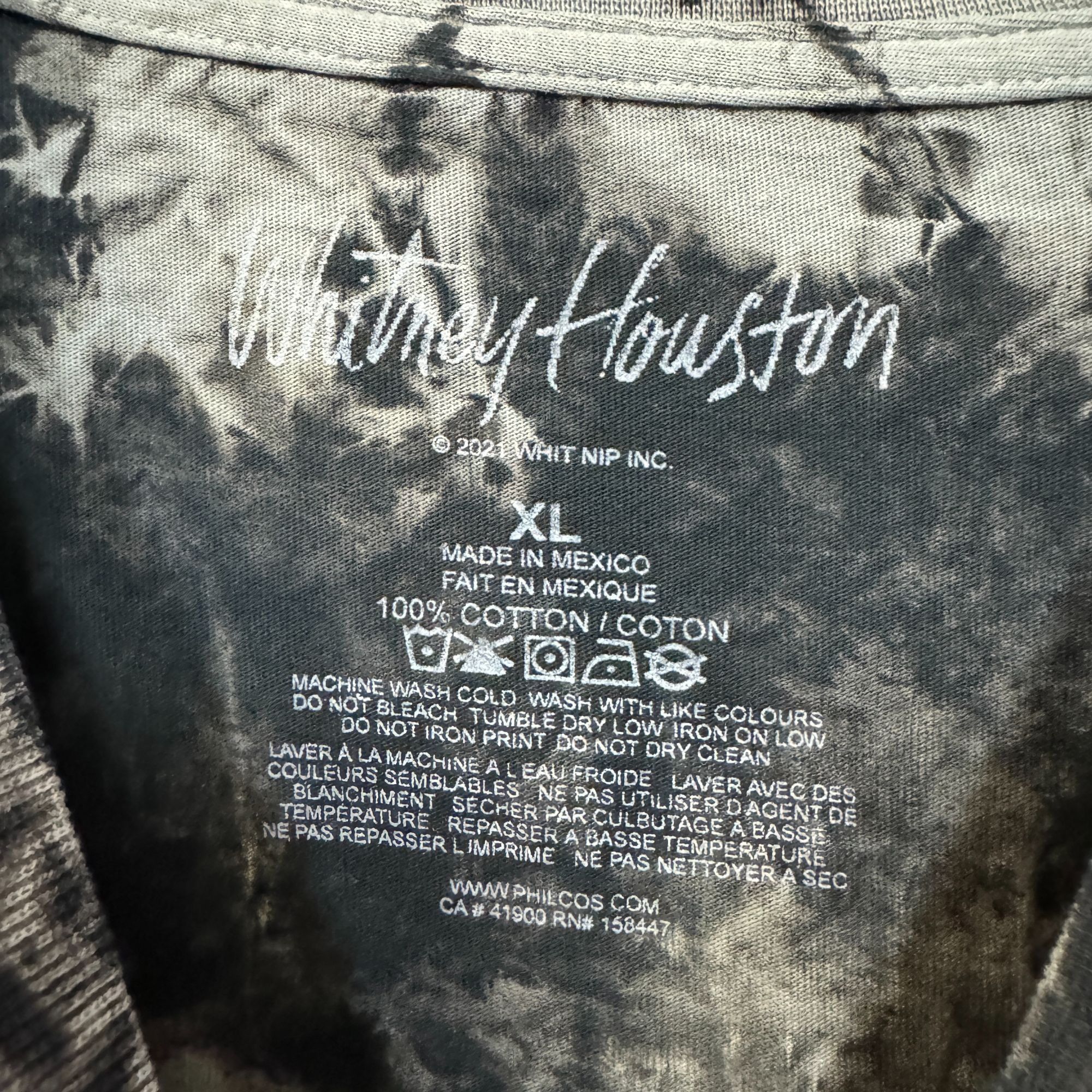 Band Tees Whitney Houston I Will Always Love You bleach dye shirt size Size US XL / EU 56 / 4 - 4 Thumbnail