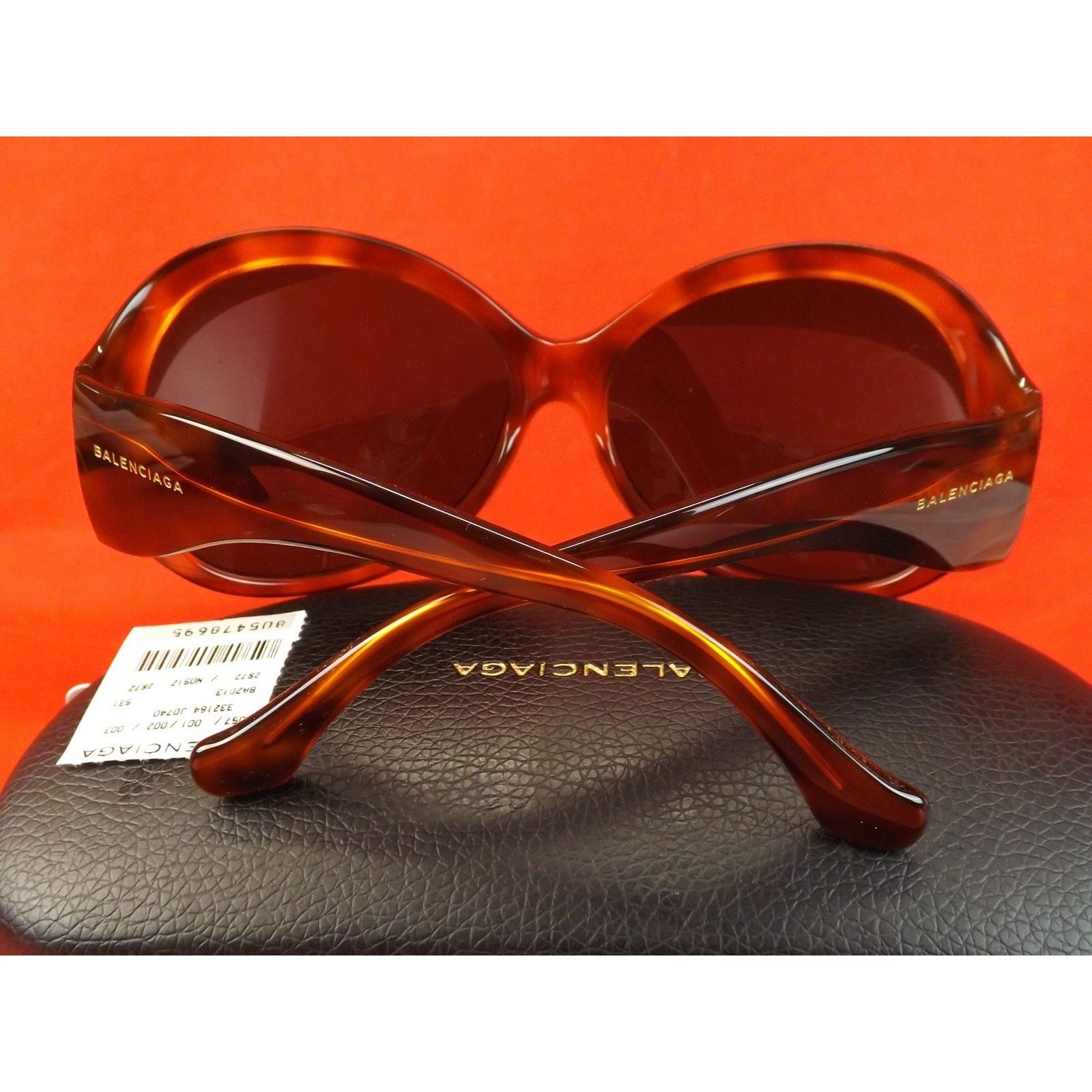 Balenciaga BALENCIAGA HAVANA PLASTIC FRAME OVERSIZED SUNGLASSES $495 IT Size ONE SIZE - 3 Thumbnail