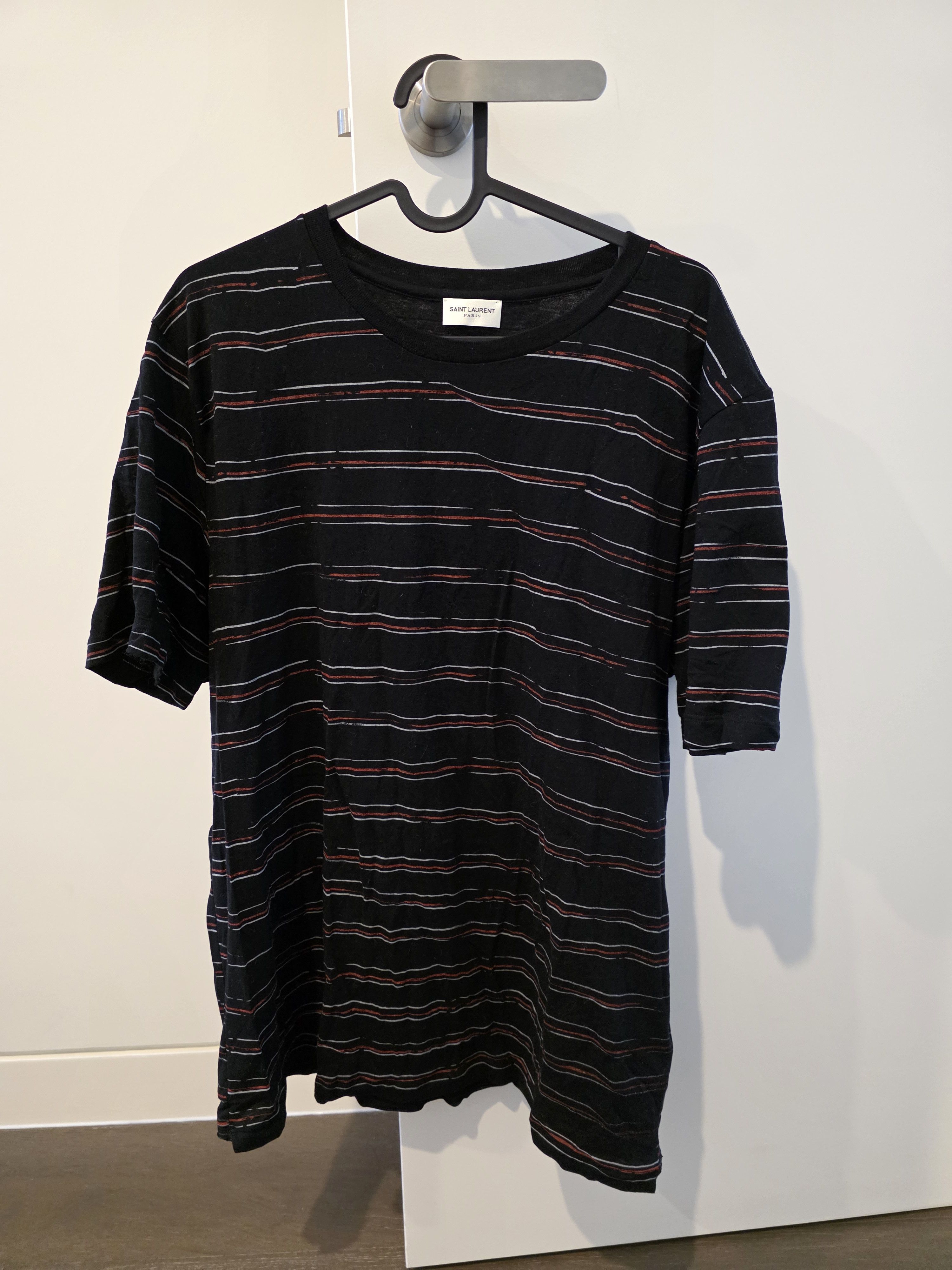 Saint Laurent Paris Saint Laurent Striped Cotton Shirt Size US XL / EU 56 / 4 - 1 Thumbnail