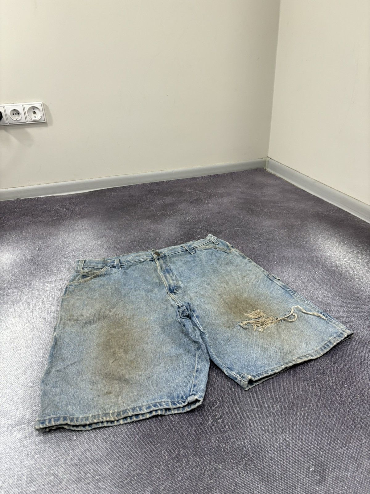 Dickies Vintage Dickies Y2K Distressed Denim Baggy Shorts Jorts Size US 38 / EU 54 - 10 Thumbnail