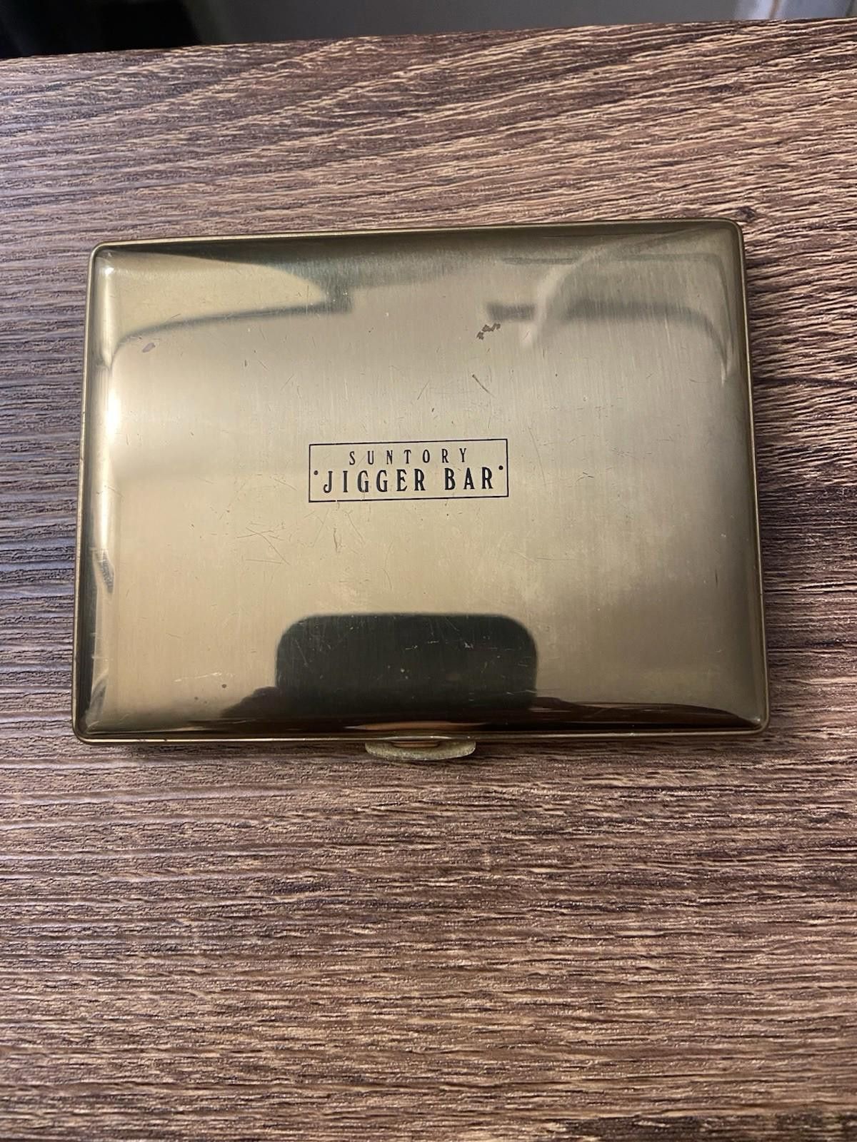 Vintage Suntory Whiskey Vintage Jigger Bar Brass Cigarette Card Case Size ONE SIZE - 2 Thumbnail