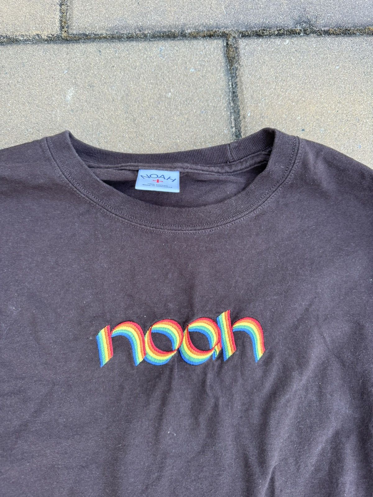 Noah Noah Rainbow Logo Long Sleeve T-Shirt Brown Size L Size US L / EU 52-54 / 3 - 2 Thumbnail
