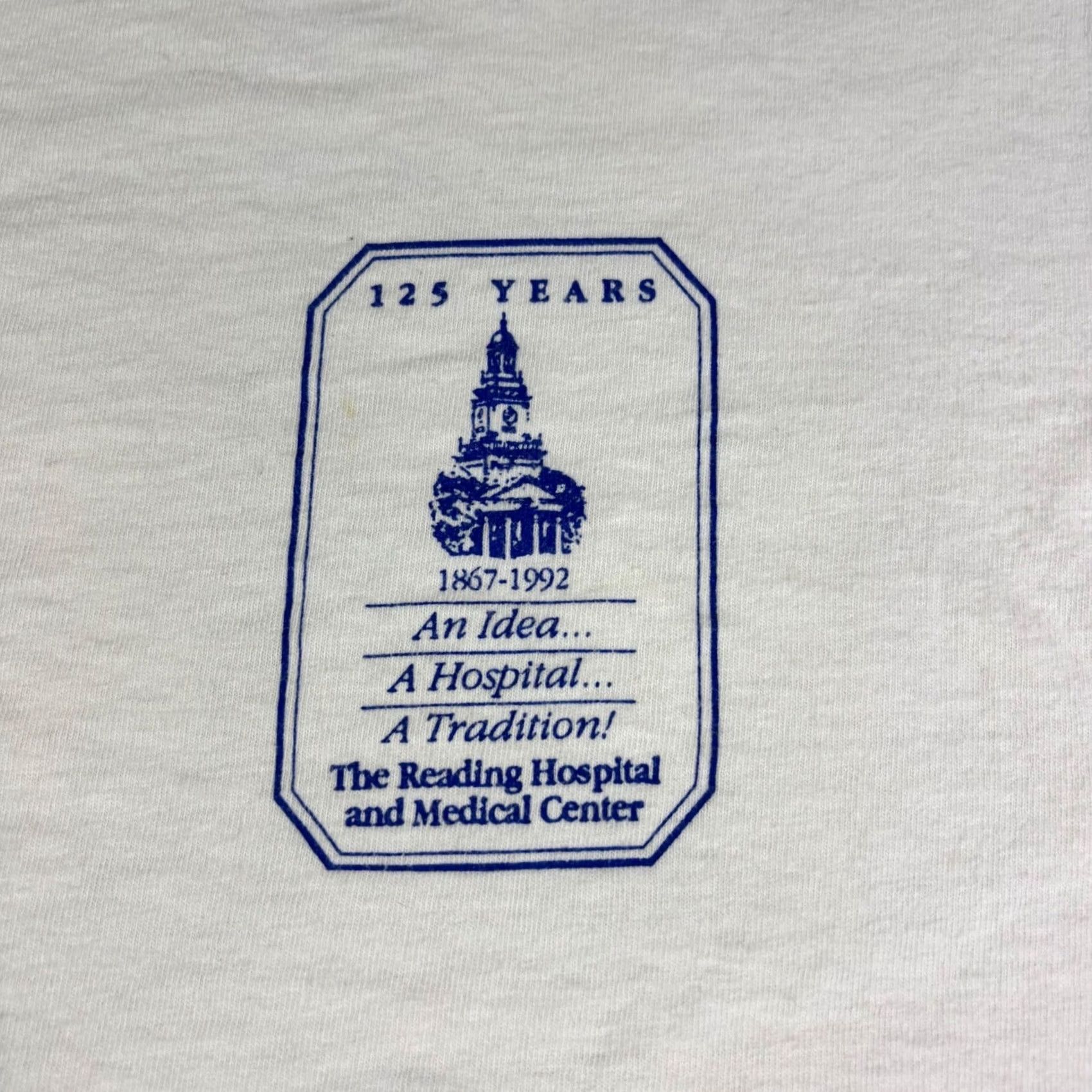 Vintage VINTAGE 1992 Reading Hospital Road Run T-Shirt Mens Medium White 90s Sportswear Graphic Tee Mens Size US M / EU 48-50 / 2 - 7 Thumbnail