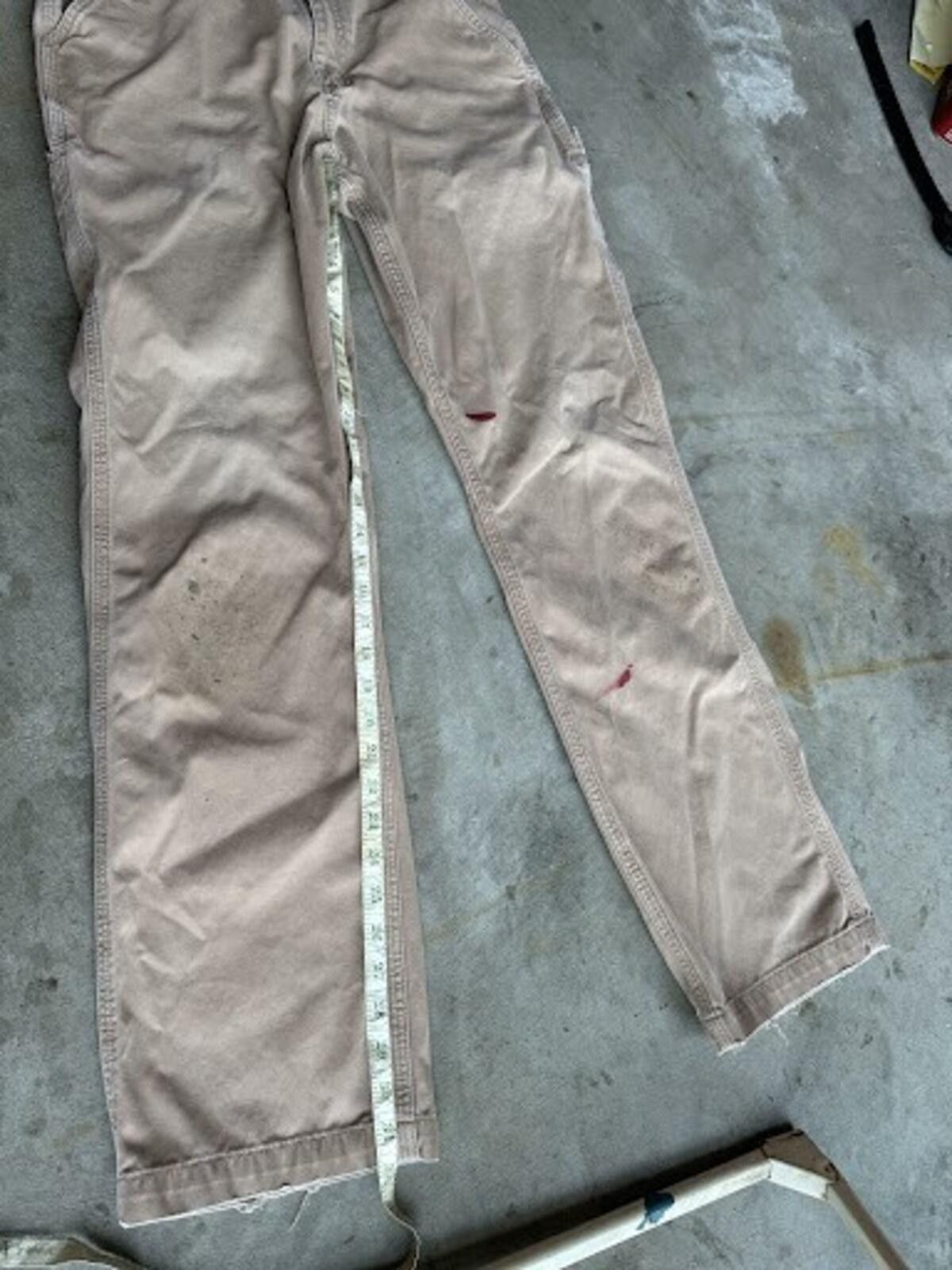 Carhartt Carhartt Carpenter Pants Tan Distressed Paint Workwear Size US 34 / EU 50 - 6 Thumbnail