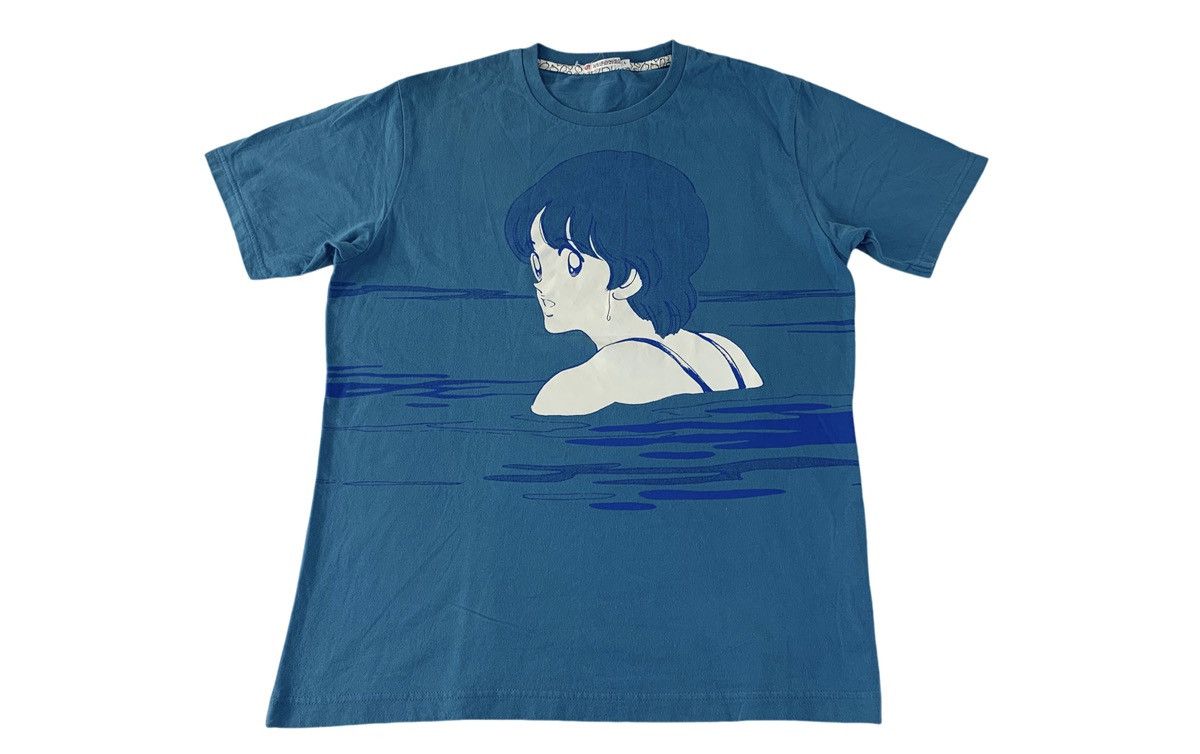 Anime Rough Swim Mitsuru Adachi Shogakukan Manga Graphic Tee Size US M / EU 48-50 / 2 - 1 Thumbnail