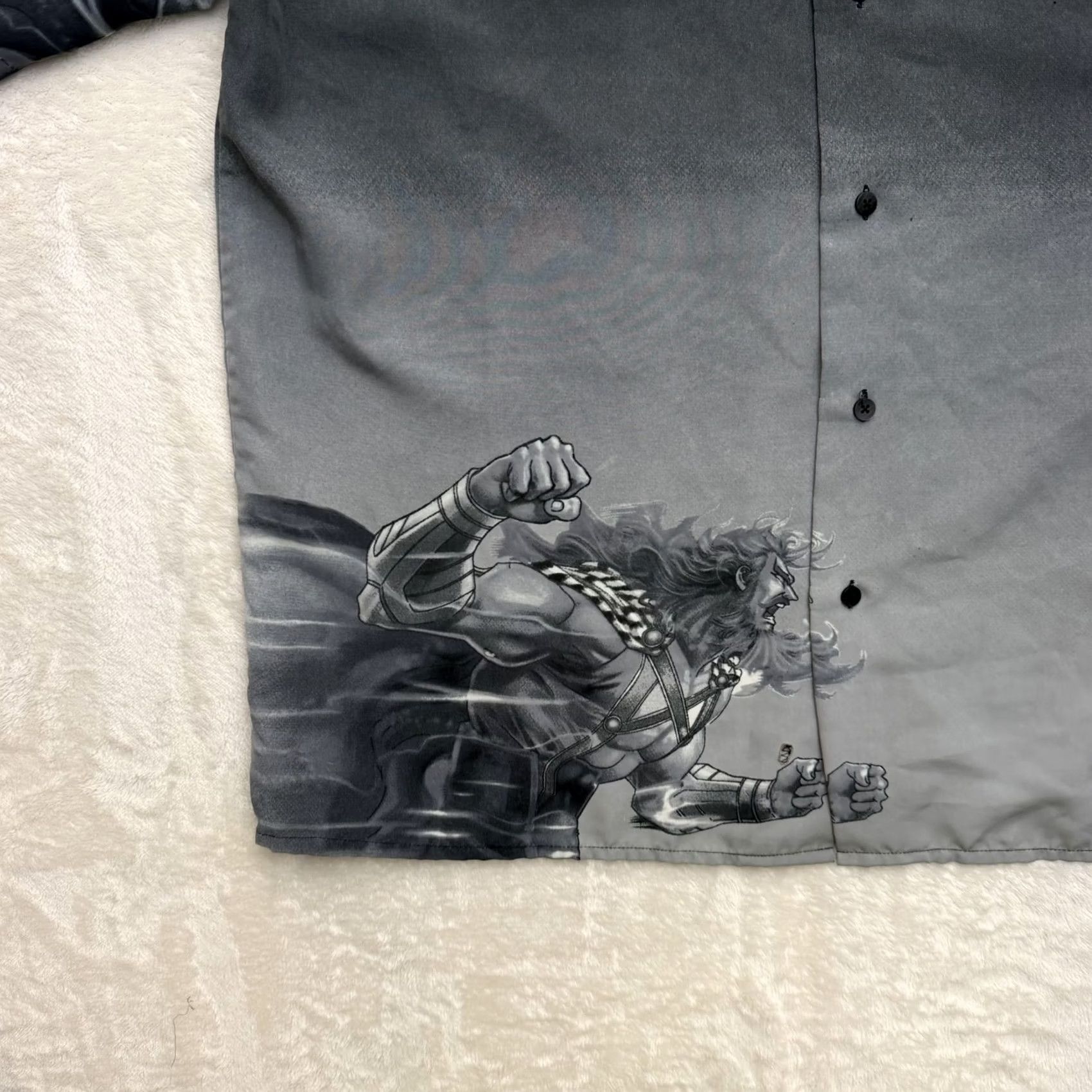Vintage VINTAGE BillionBay Shirt Mens XL Gray Anime Kanji Warrior Graphic Button Up Samurai Size US XL / EU 56 / 4 - 7 Thumbnail