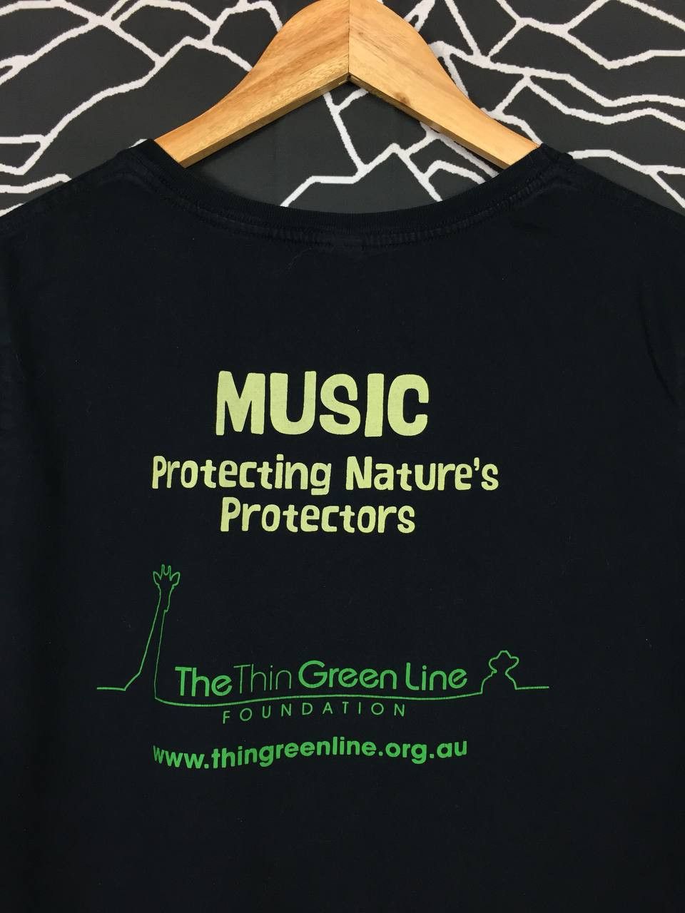 Vintage Green Line Grooves Music Protecting Nature's Protectors Tee Size XL / US 12-14 / IT 48-50 - 5 Thumbnail
