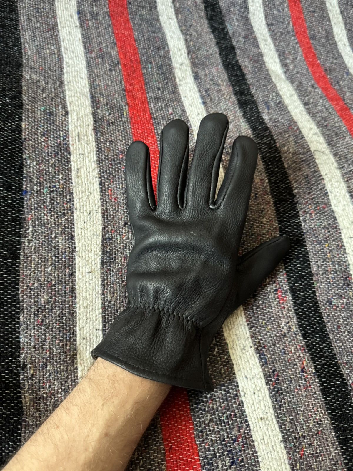 Carhartt Vintage 90’s Carhartt Black Genuine Deerskin Leather Gloves Size ONE SIZE - 1 Thumbnail