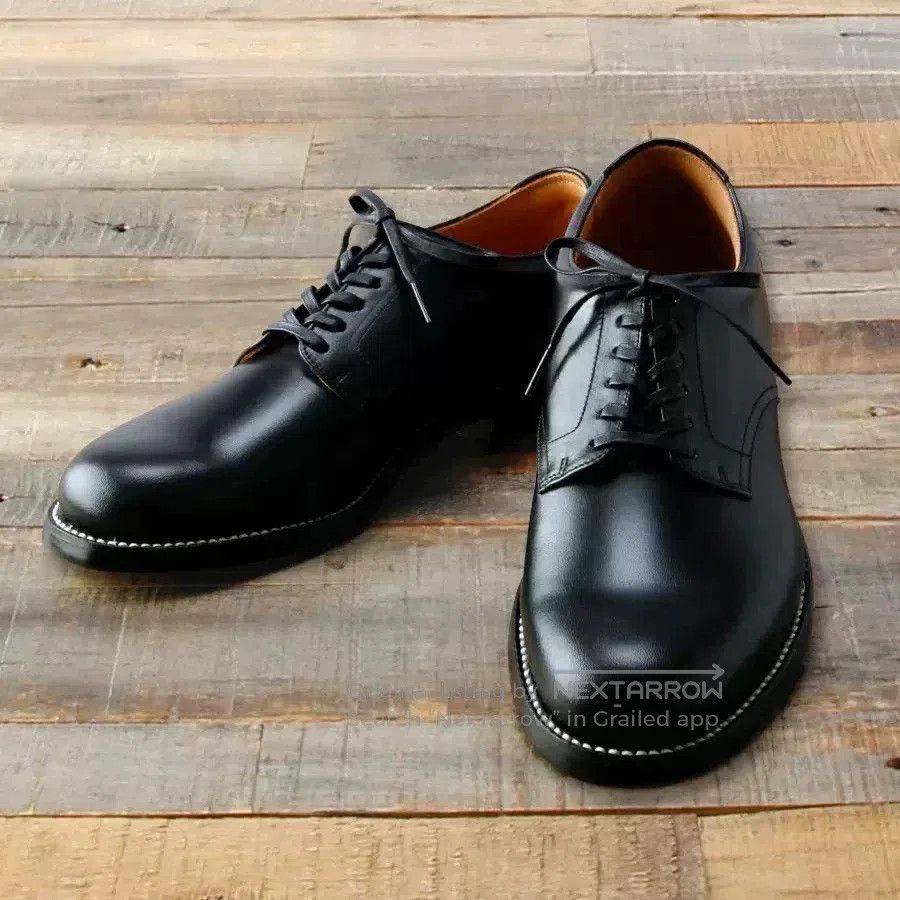 The Flat Head Black Leather Low-Top Derby Shoes. Size US 8.5 / EU 41-42 - 1 Thumbnail
