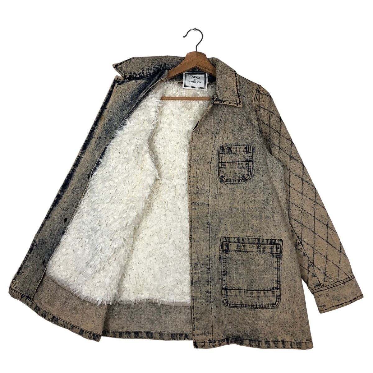 Japanese Brand 🔥Acid Wash Denim Jacket Design Mink Fur Lining Winter Size US M / EU 48-50 / 2 - 8 Thumbnail