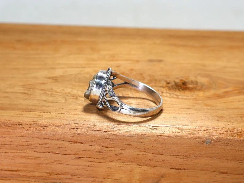 Handmade Pyrite Ring, Handmade 925 Sterlling Silver Promise Jewelry Size ONE SIZE - 6 Thumbnail