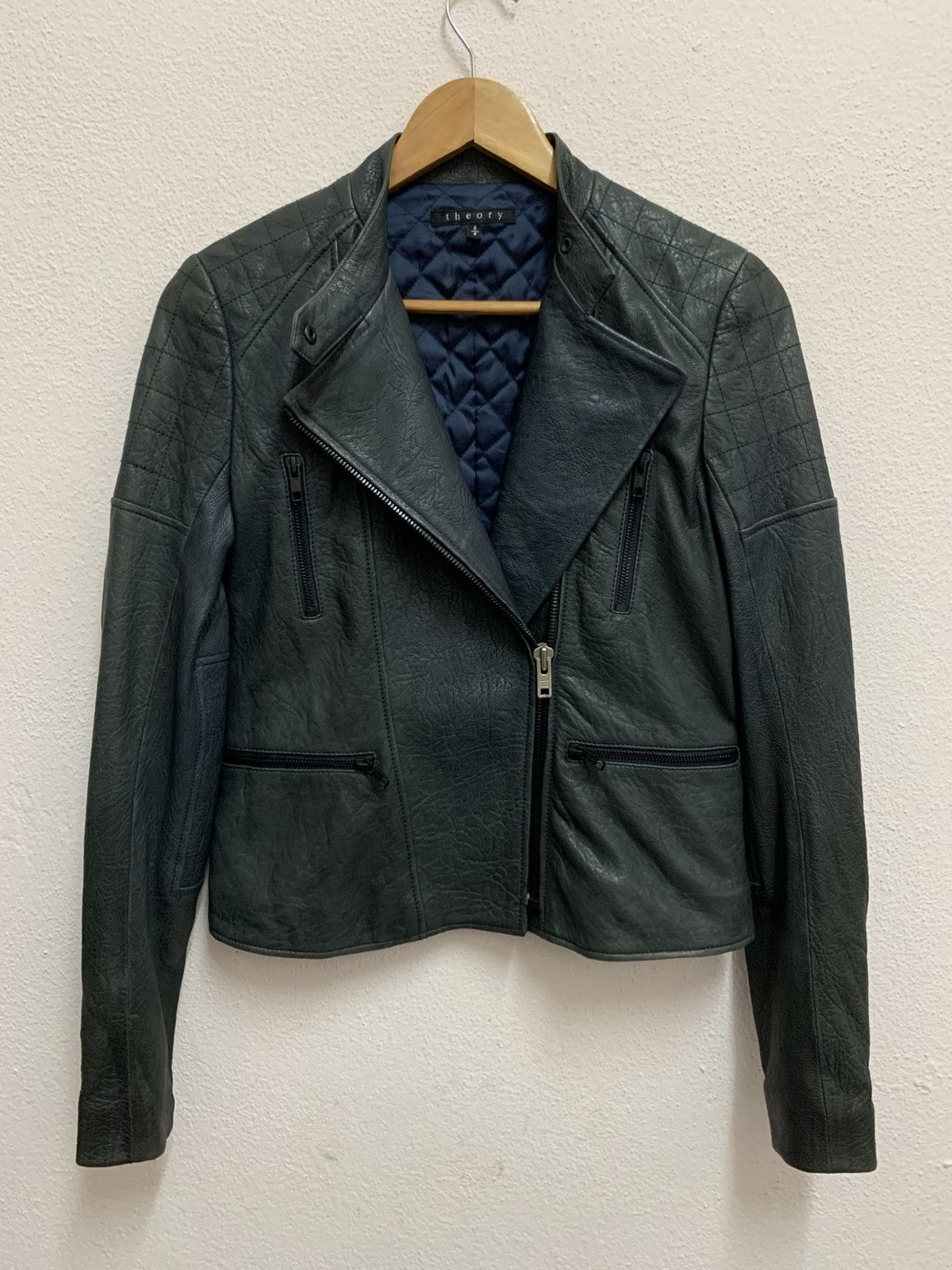 Theory THEORY Lamb Leather Zipper Jacket Size S / US 4 / IT 40 - 5 Thumbnail