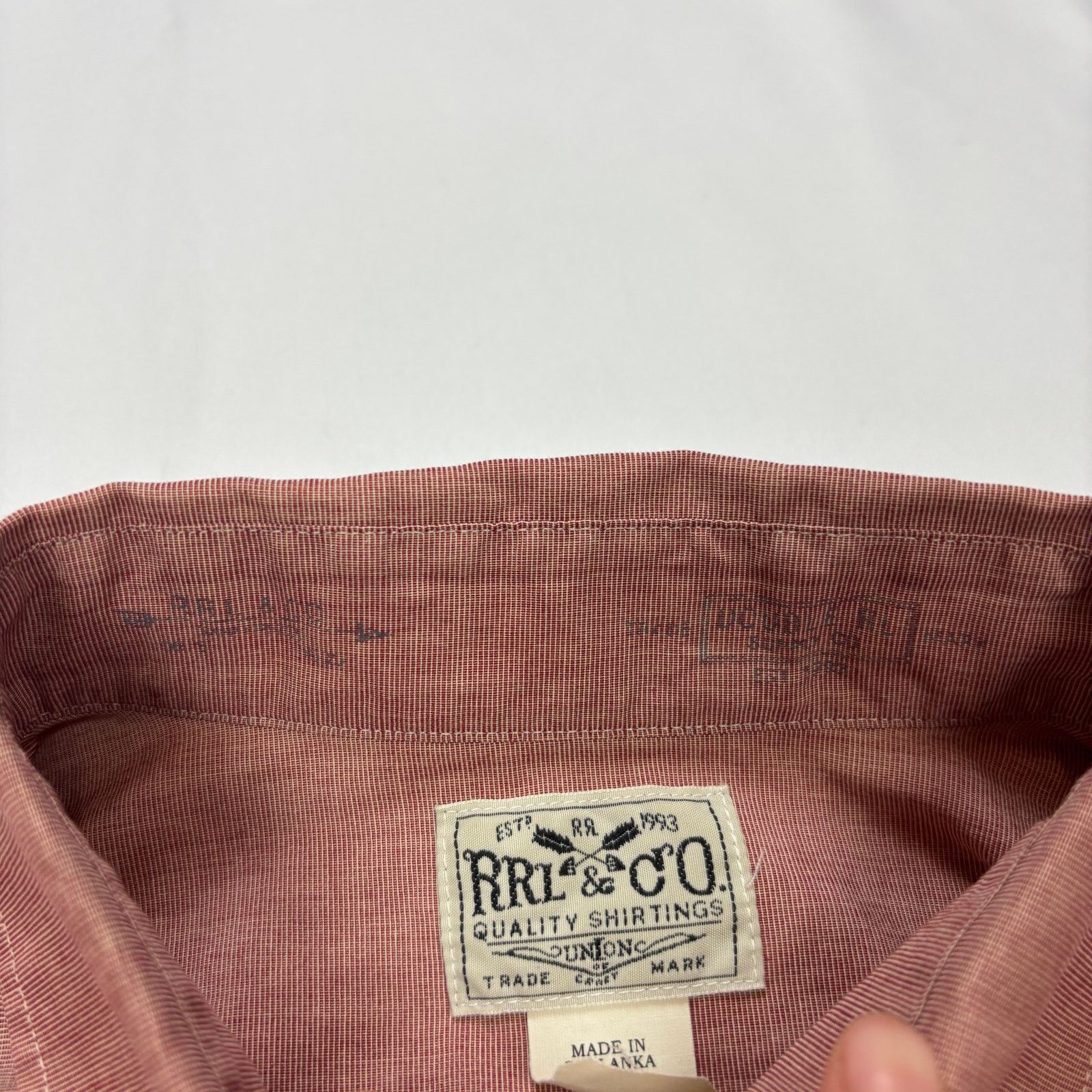 RRL Ralph Lauren RRL Double RL Ralph Lauren Button Up Work Shirt Men's XS Size US XS / EU 42 / 0 - 4 Thumbnail
